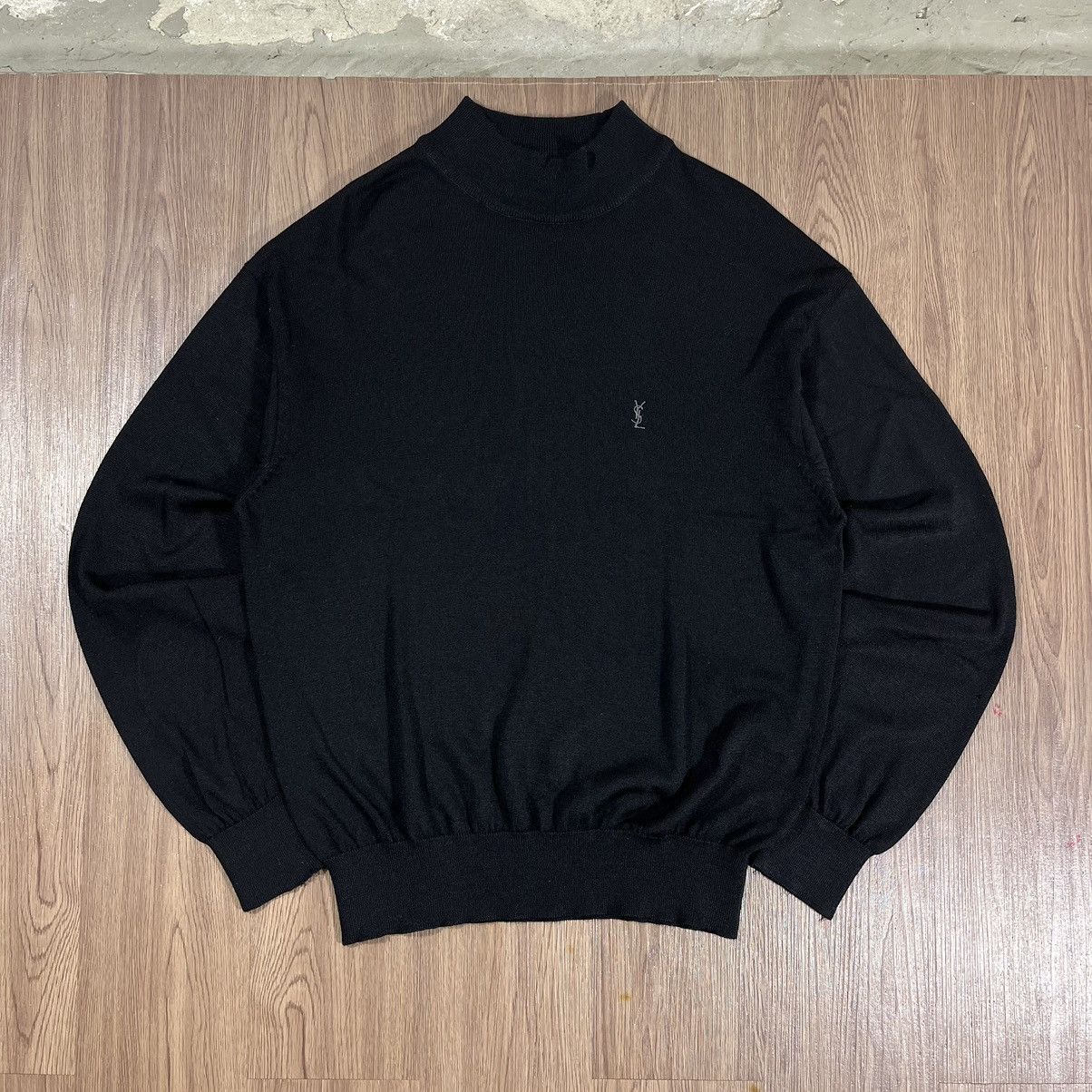 90s YSL Yves Saint Laurent ニット Y2K ブラック Vintage × Yves Saint Laurent Black YSL Sweater Knit | Grailed