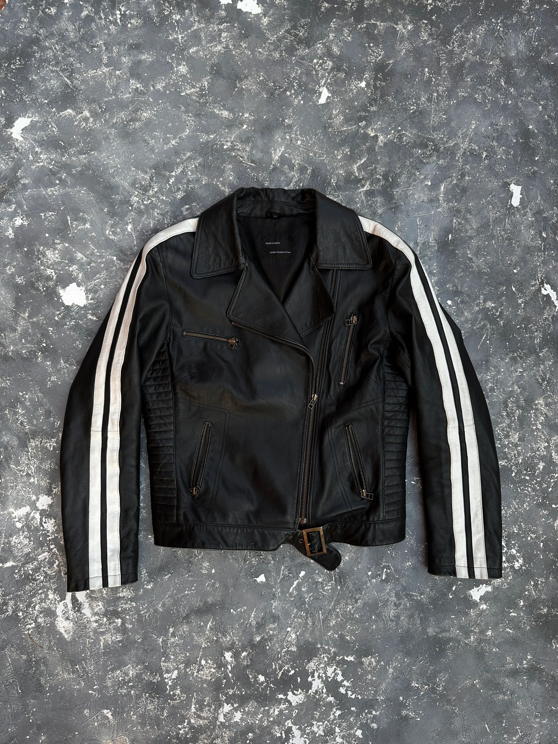 Leather vintage biker racing leather jacket y2k 00s Size US S / EU 44-46 / 1 - 1 Thumbnail