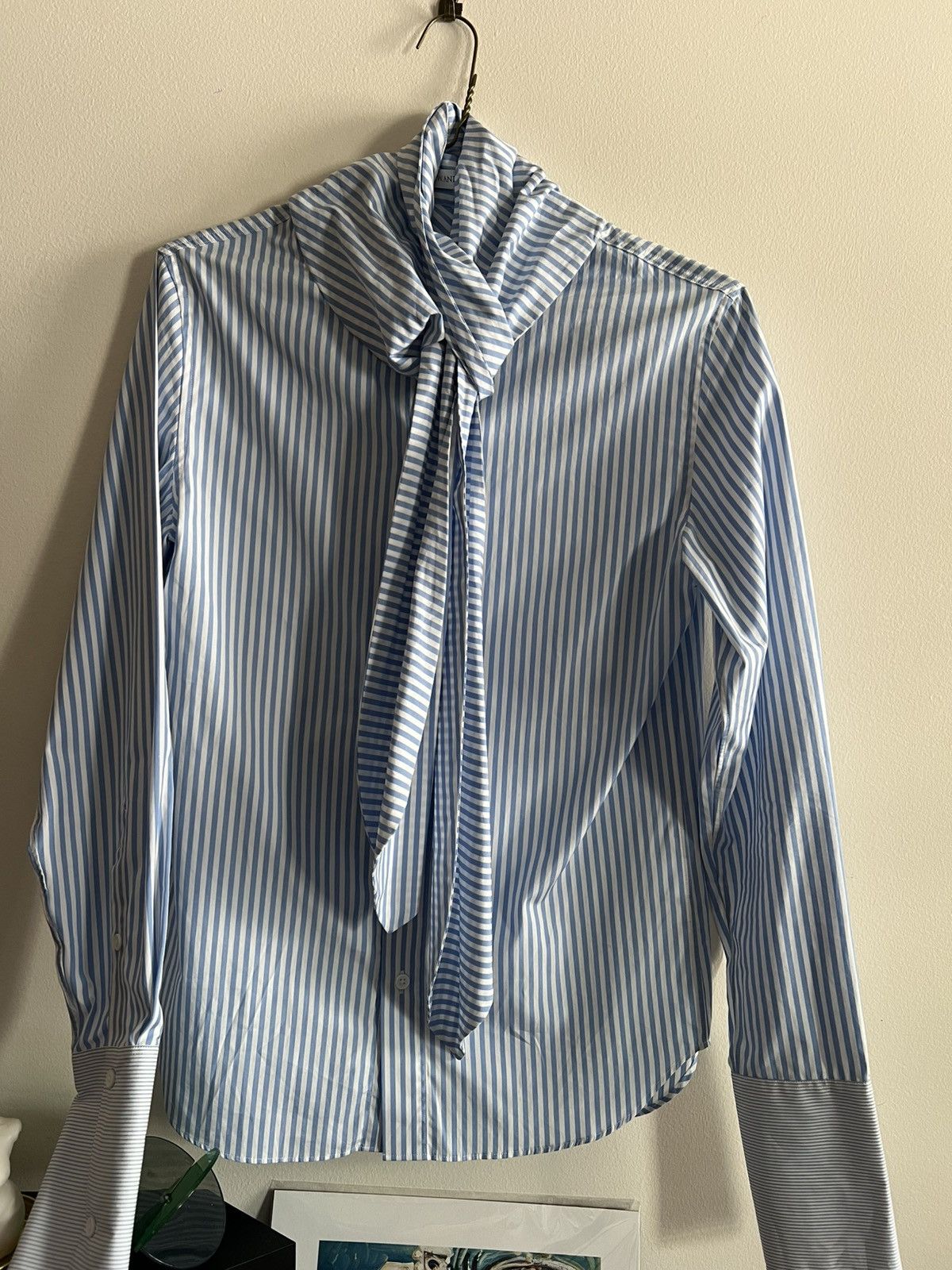 JW Anderson Jw Anderson Beach Striped Scarf Shirt Blue Size S Never Worn Size US S / EU 44-46 / 1 - 1 Thumbnail