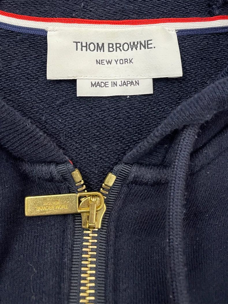 Thom Browne Thom browne Dark blue four-striped zipper jacket 2504-Nexta Size US XS / EU 42 / 0 - 6 Thumbnail