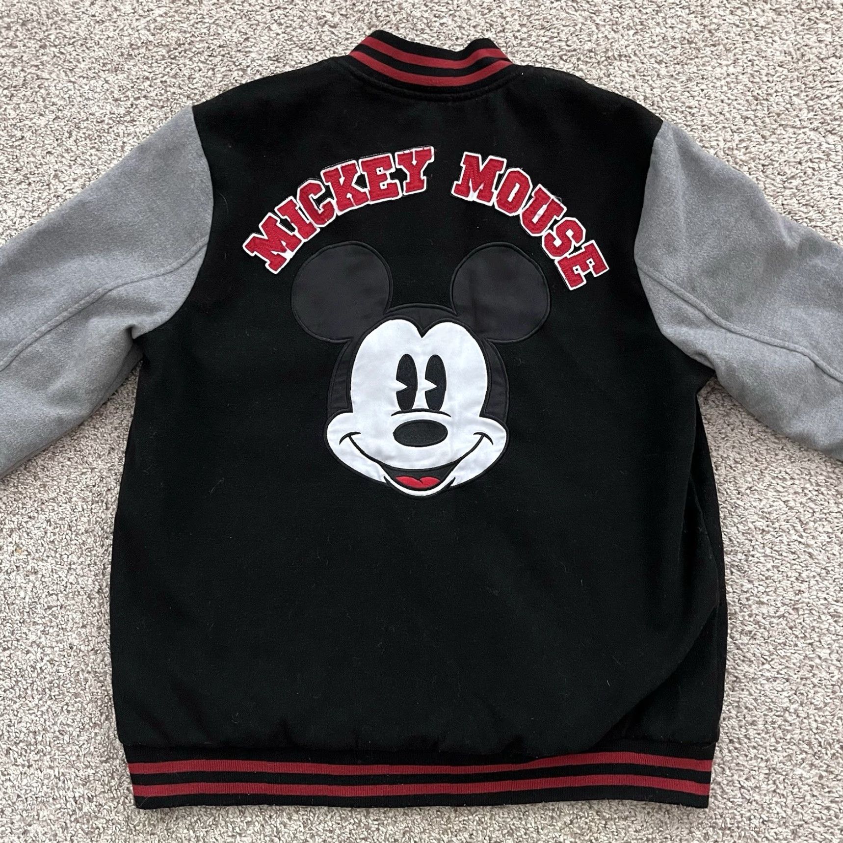 Disney Disney Store Mickey Mouse Letterman Jacket Varsity Coat Snap Lined Black Size Large Mens Size US L / EU 52-54 / 3 - 2 Thumbnail