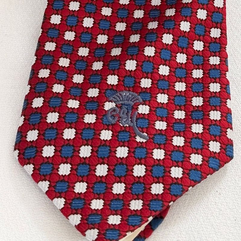 Countess Mara Countess Mara Red/White/Blue Geometric Tie - Vintage Size ONE SIZE - 7 Thumbnail