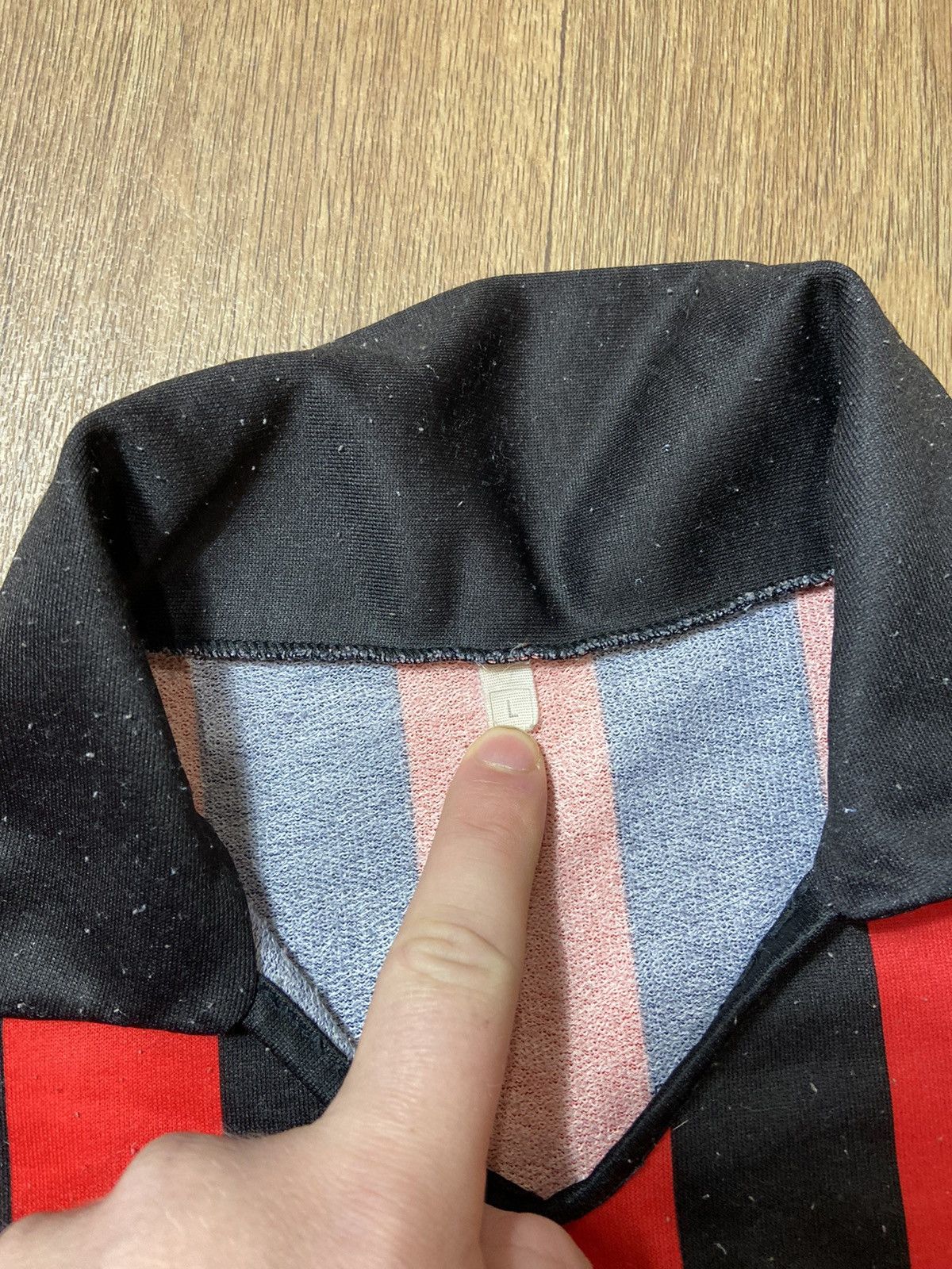 Vintage AC MILAN 90/91 ITALIA SOCCER FOOTBALL JERSEY #7 BLOCK CORE Size US L / EU 52-54 / 3 - 5 Thumbnail