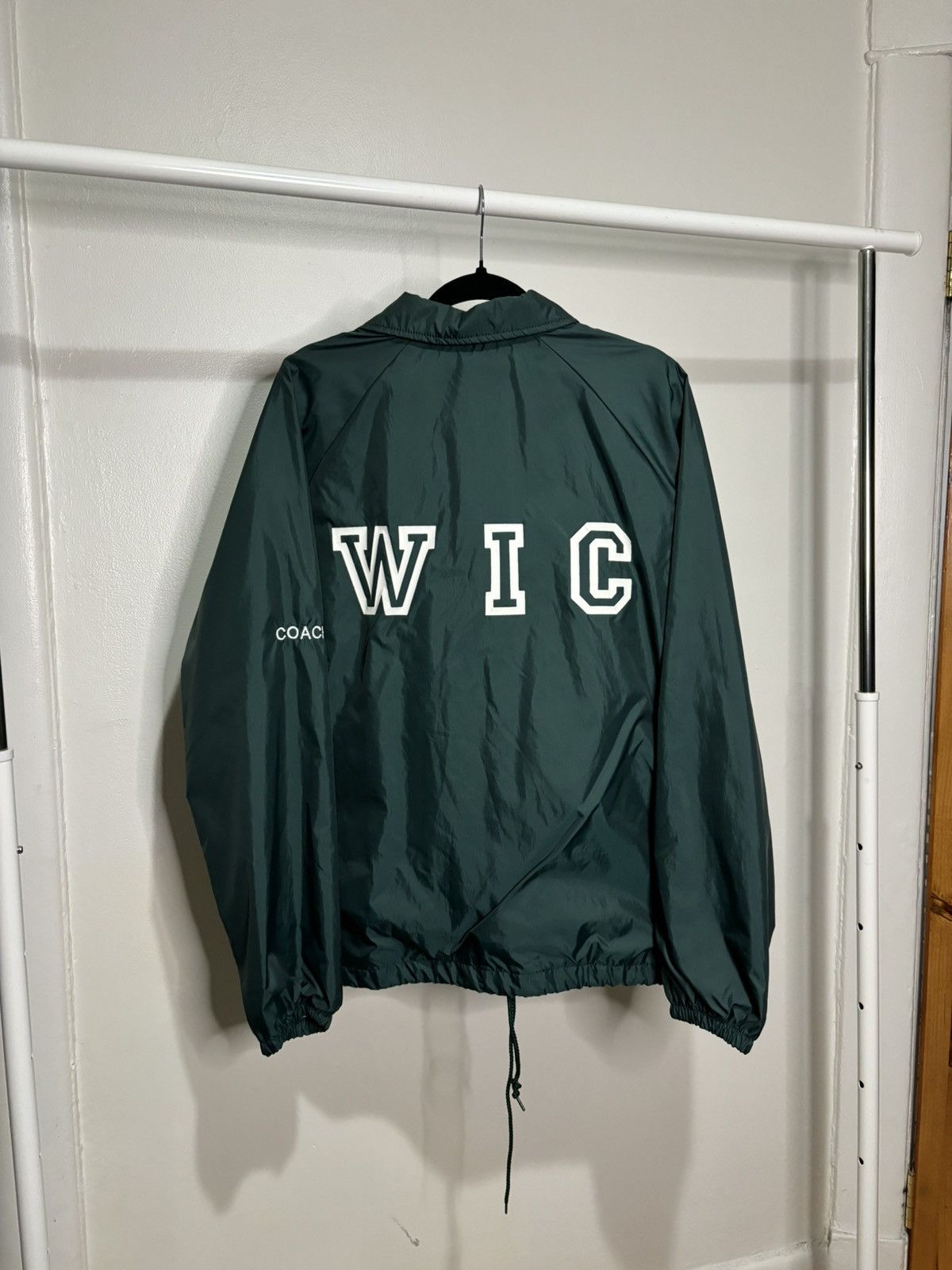 Vintage Vintage 1990s Green Varsity Windbreaker Jacket Size US L / EU 52-54 / 3 - 8 Thumbnail