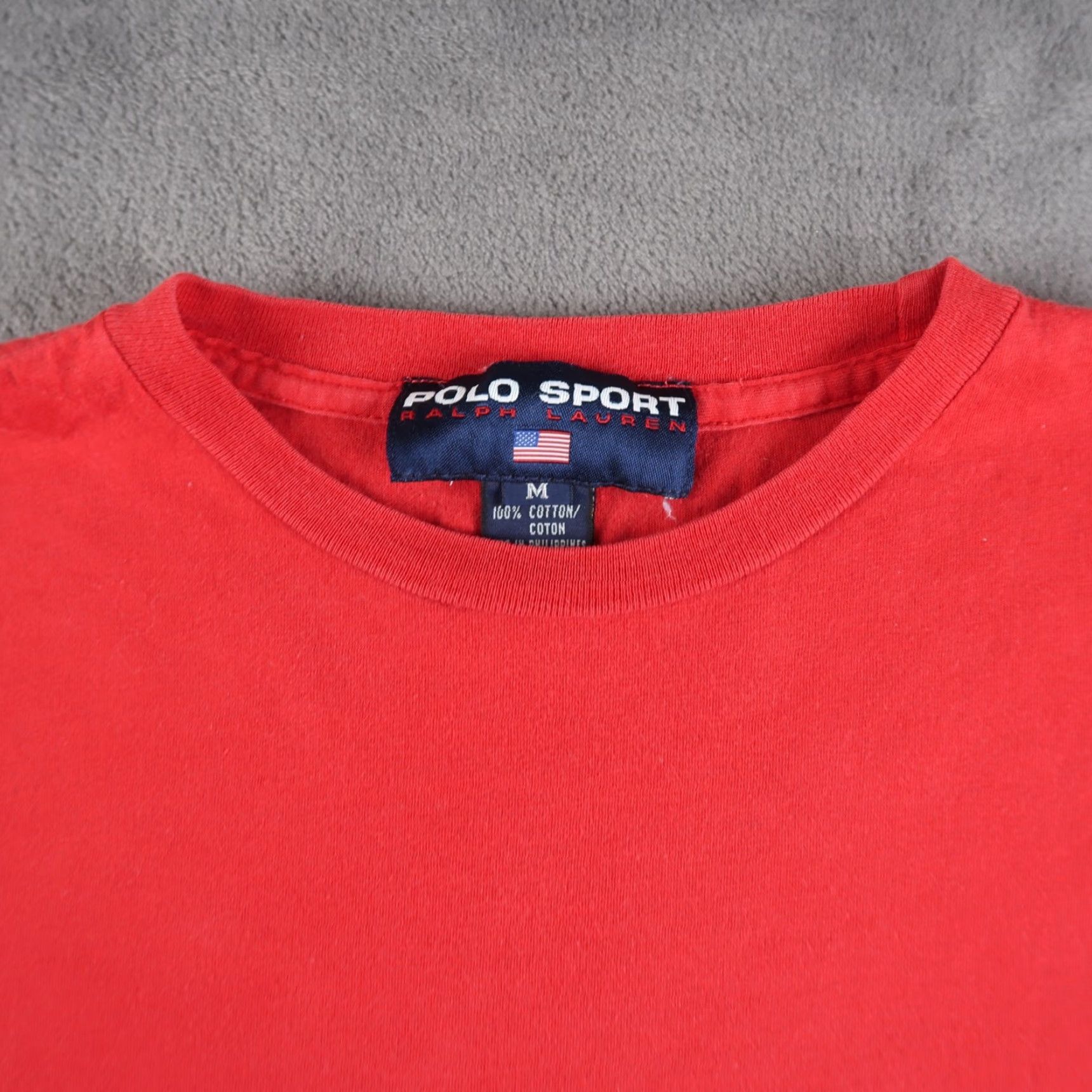 Polo Ralph Lauren VINTAGE Polo Ralph Lauren Polo Sport Red T Shirt M Medium Pony Shirt Mens 90s Size US L / EU 52-54 / 3 - 4 Thumbnail
