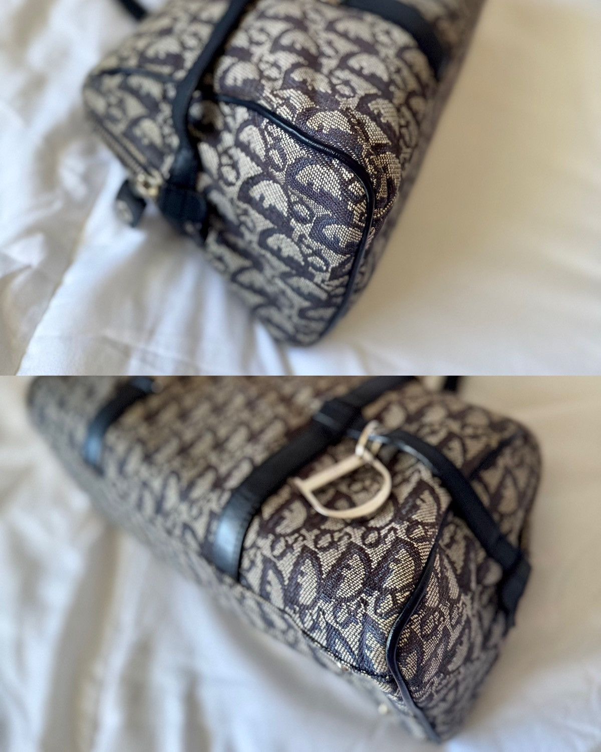 Christian Dior Monsieur × Dior × Vintage DIOR Navy Blue Diorissimo Trotter Charm Shoulder Duffle Bag Size ONE SIZE - 7 Thumbnail