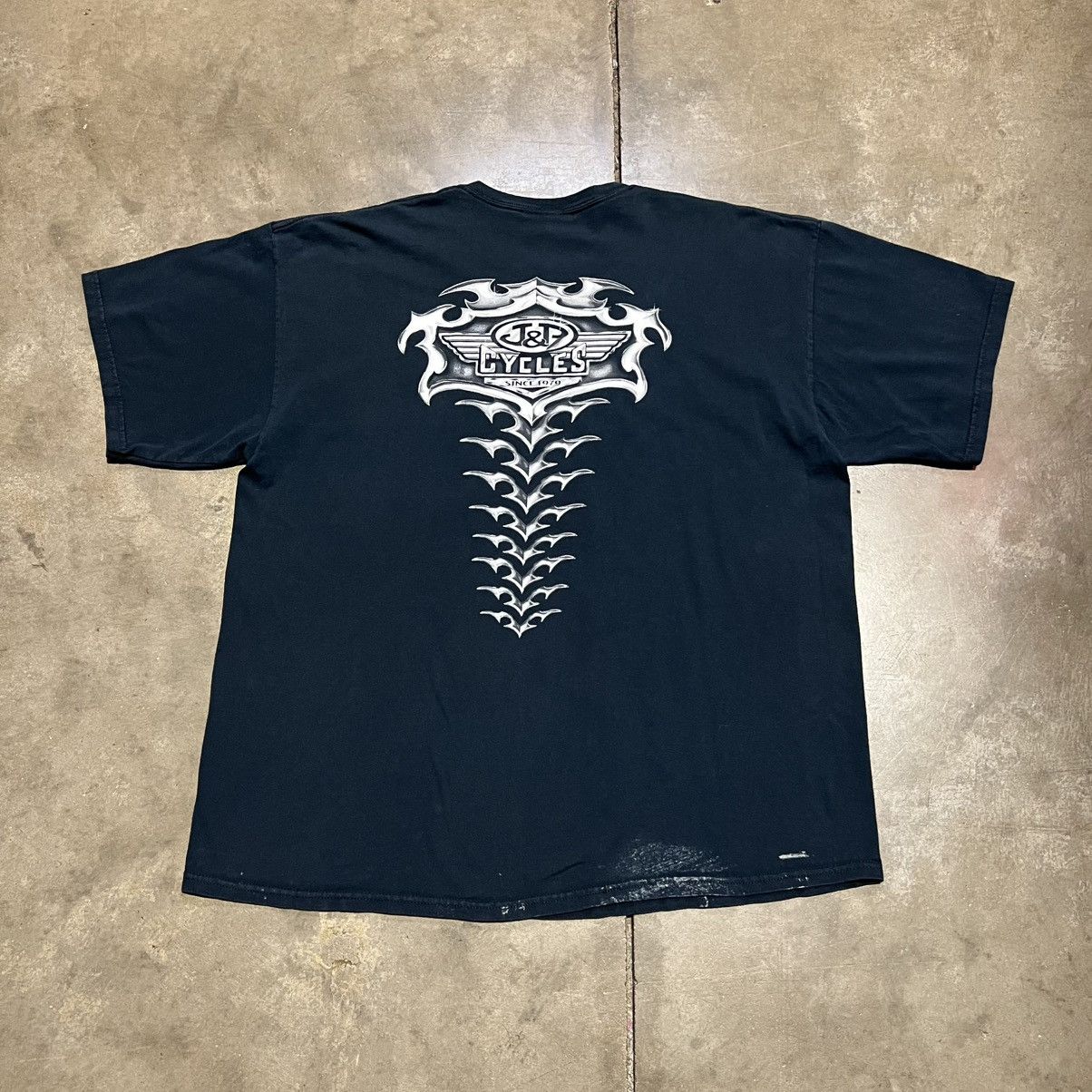 Vintage Vintage JP Cycles Motorcycle T shirt Chrome Biker Boxy Y2K Size US XXL / EU 58 / 5 - 1 Thumbnail