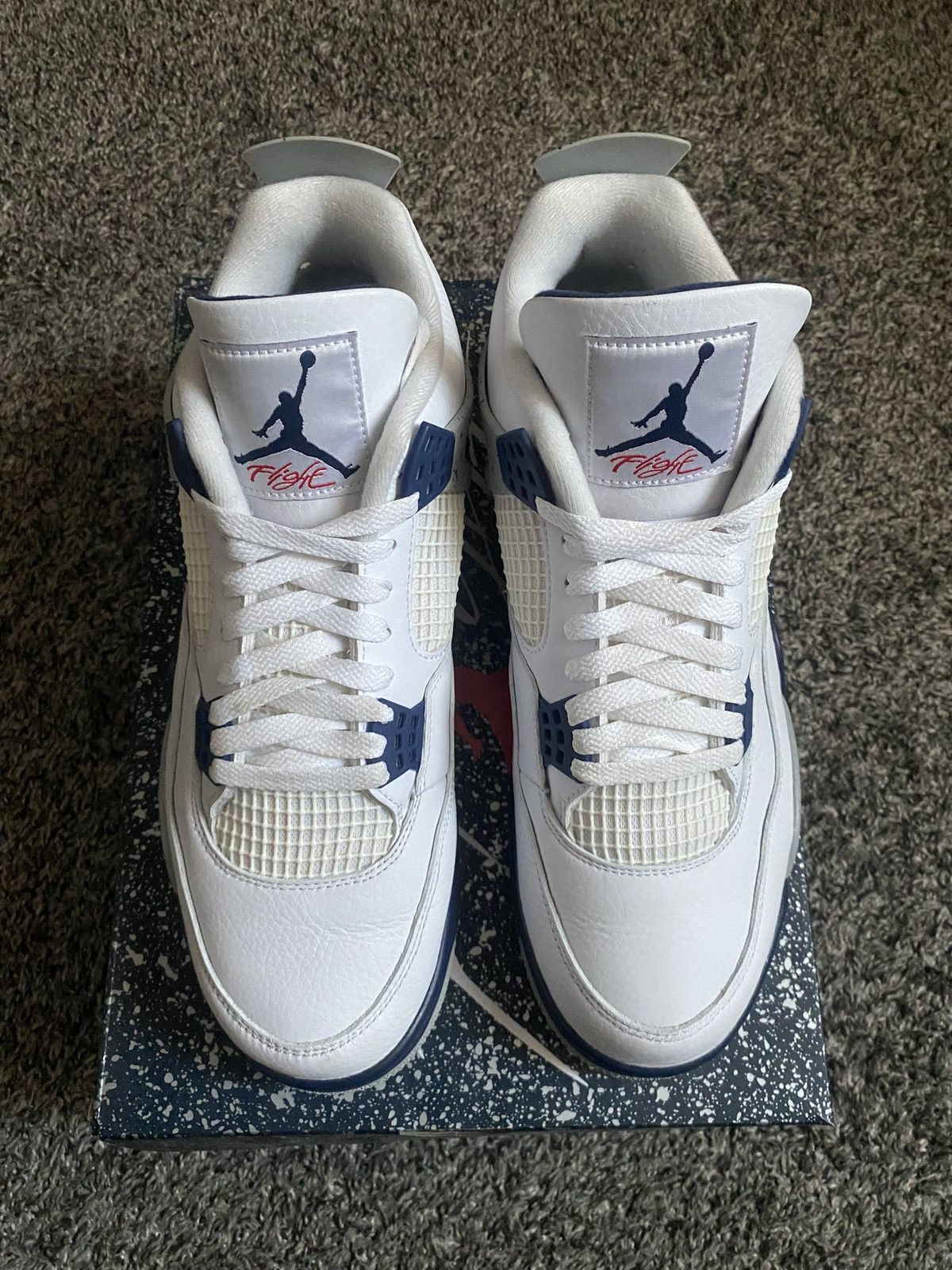 Jordan Brand Jordan 4 Retro Midnight Navy Size US 12 / EU 45 - 3 Thumbnail