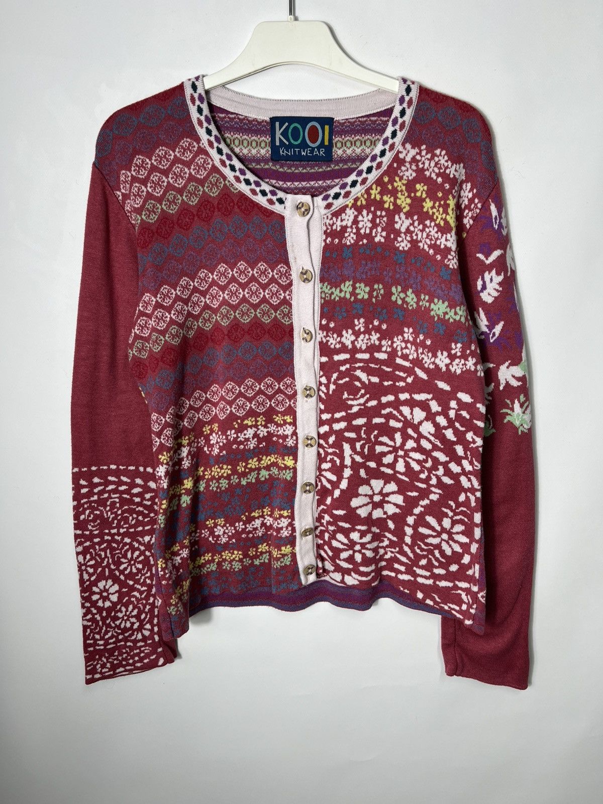 Vintage Vintage luxury designer Kooi Multicolour Cardigan Size M / US 6-8 / IT 42-44 - 1 Thumbnail