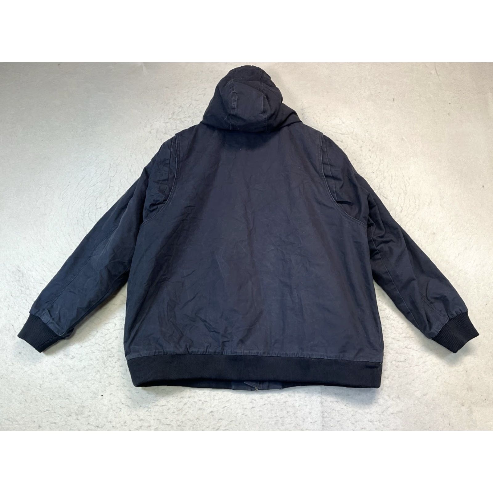 Vintage Brazos Jacket Bomber Hooded Canvas Full Zip Black 2XL Men Size US XXL / EU 58 / 5 - 2 Thumbnail