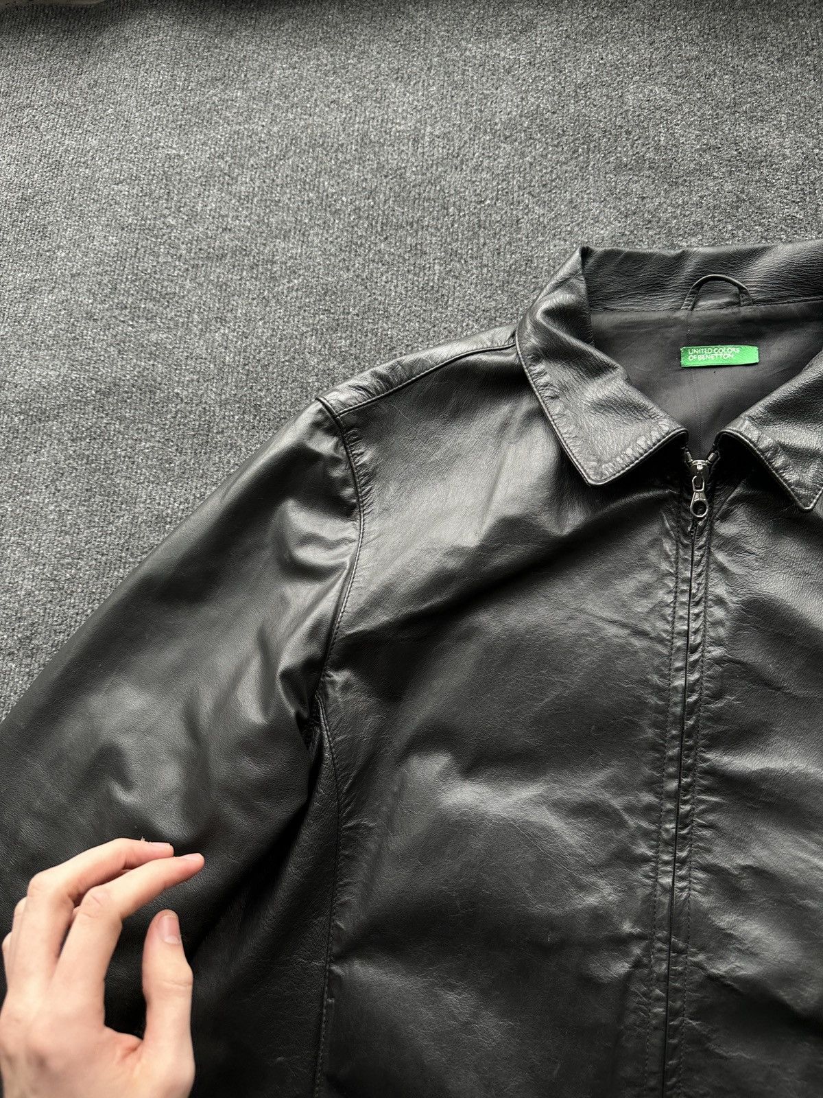 United Colors Of Benetton LUXURY MAFIA 🚨 BENETTON MEN LEATHER JACKET OLD MONEY MEN Size US M / EU 48-50 / 2 - 5 Thumbnail