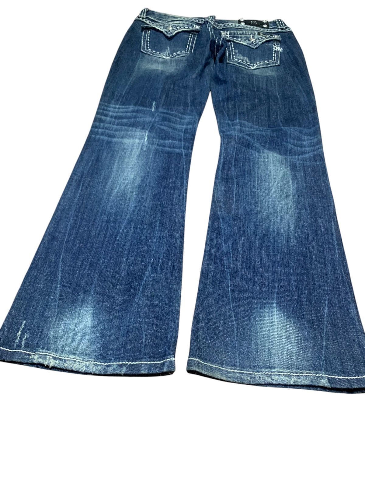 GOSTAR DE FUGA × Hysteric Glamour × Tornado Mart 2000s Missme contrast stitch mud wash flare jeans Size US 32 / EU 48 - 9 Thumbnail