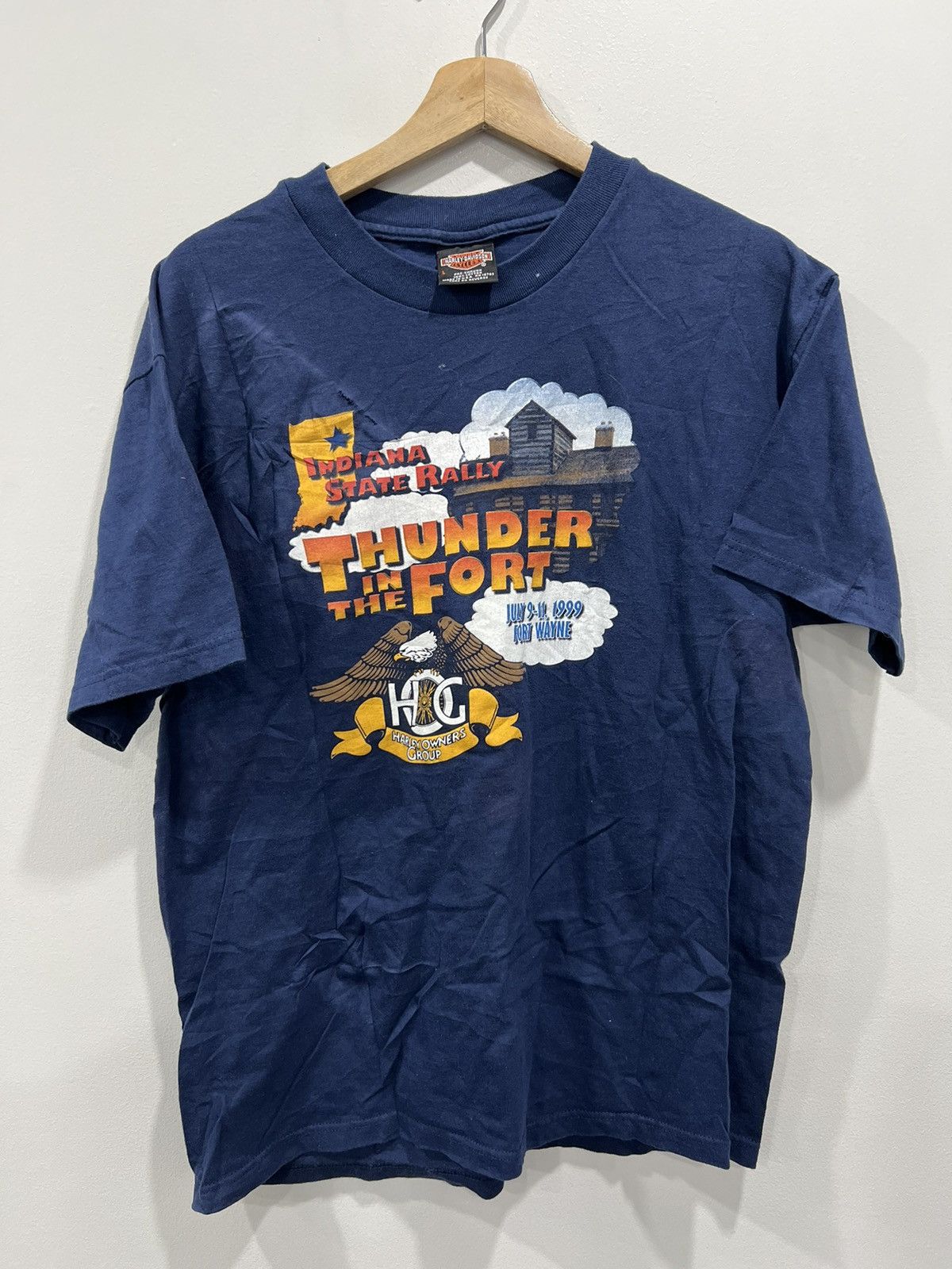 Harley Davidson Vintage Harley Davidson State Rally Tee Shirt eagle Size US L / EU 52-54 / 3 - 1 Thumbnail