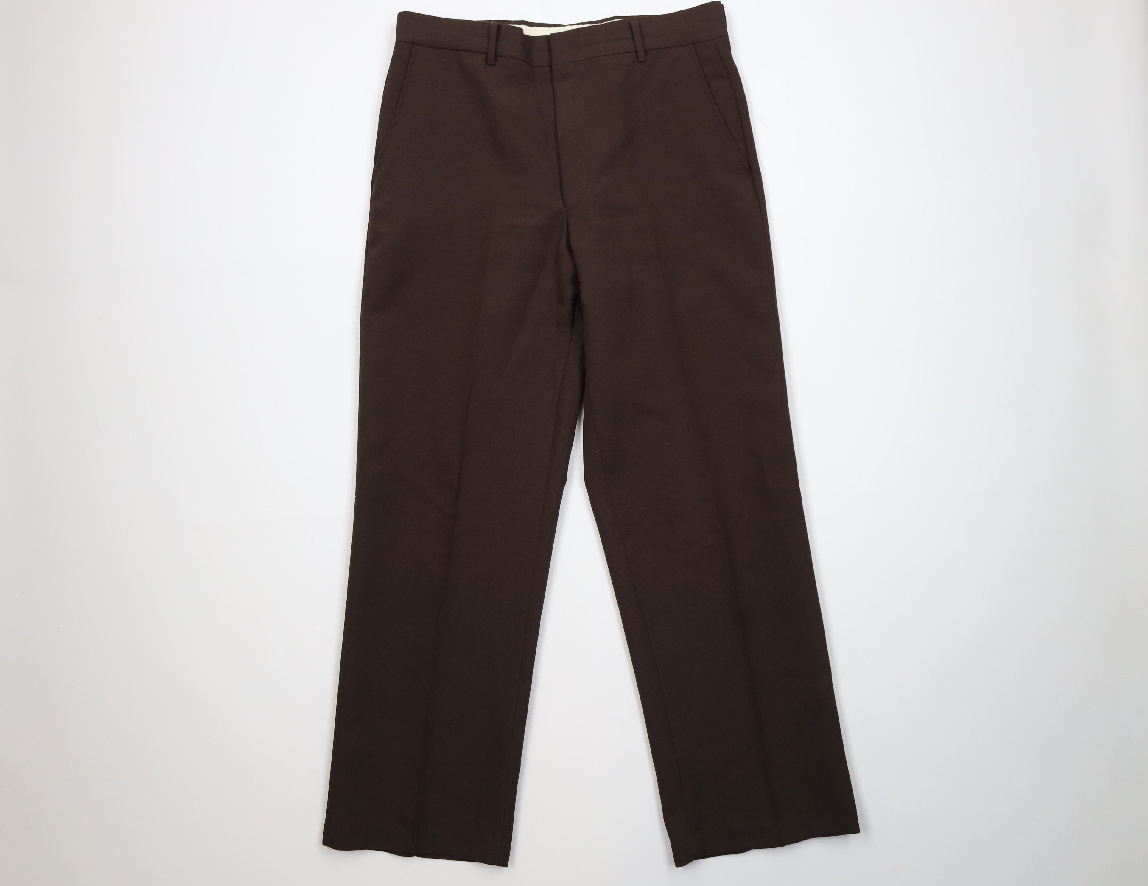 Vintage Vintage 70s Streetwear Flared Wide Leg Chino Pants Brown USA Size US 32 / EU 48 - 1 Thumbnail