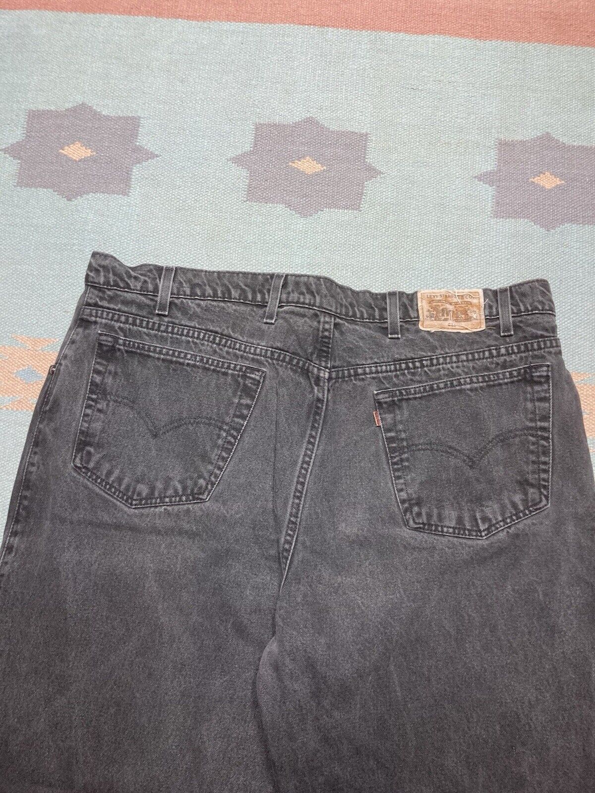 Levi's × Vintage VTG Levi’s 545 jeans loose baggy wide leg skater black 42x30 Size US 42 / EU 58 - 3 Thumbnail