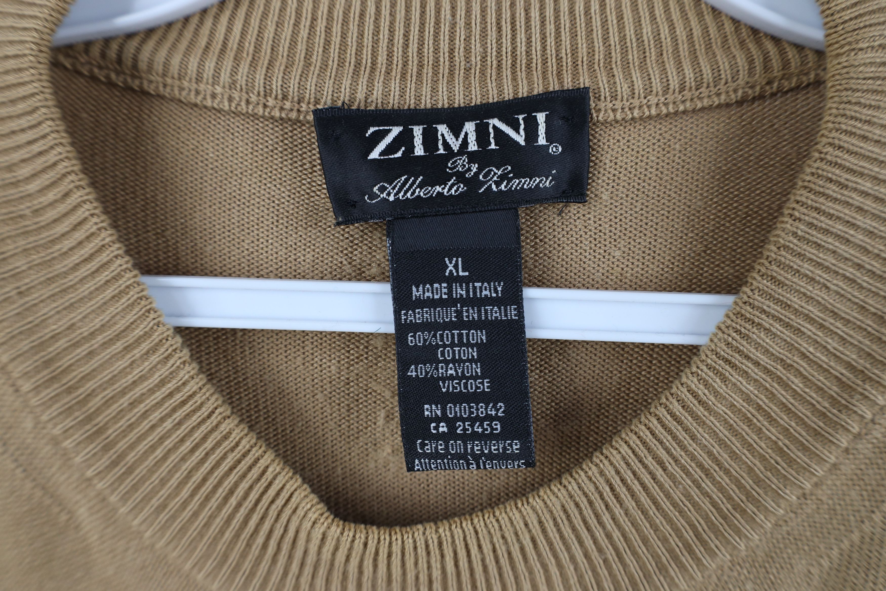 Vintage Vintage 90s Streetwear Blank Short Sleeve Knit Sweater Brown Size US XL / EU 56 / 4 - 4 Thumbnail