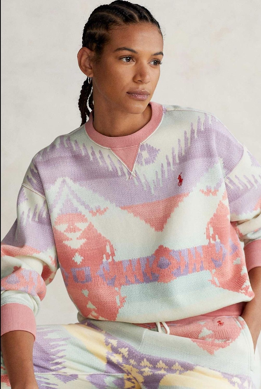 POLO RALPH LAUREN Printed Desert Rose Aztec Print Size Large
