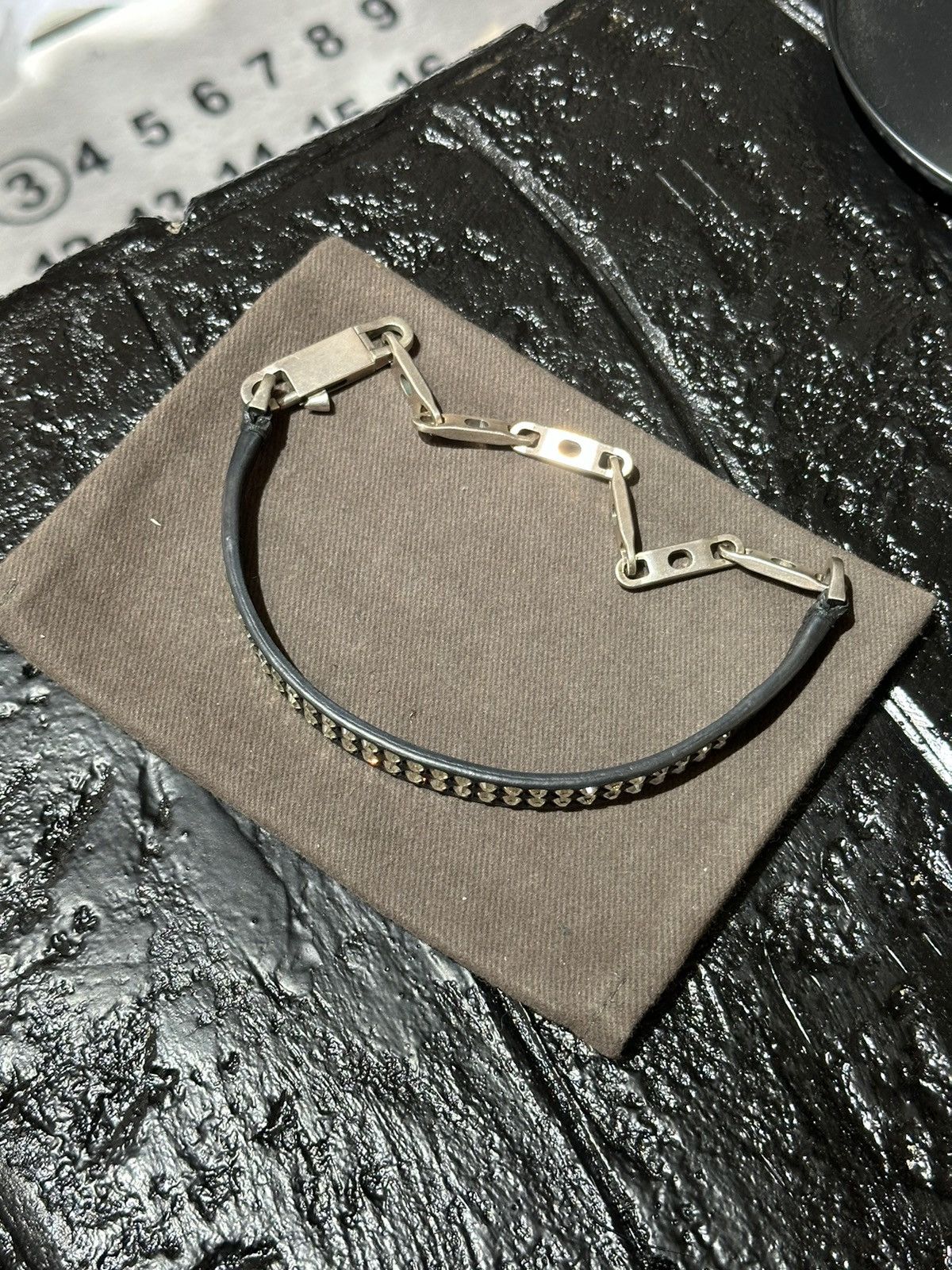 Rick Owens Rick Owens Rhinestone Leather Choker Chain Size ONE SIZE - 5 Thumbnail