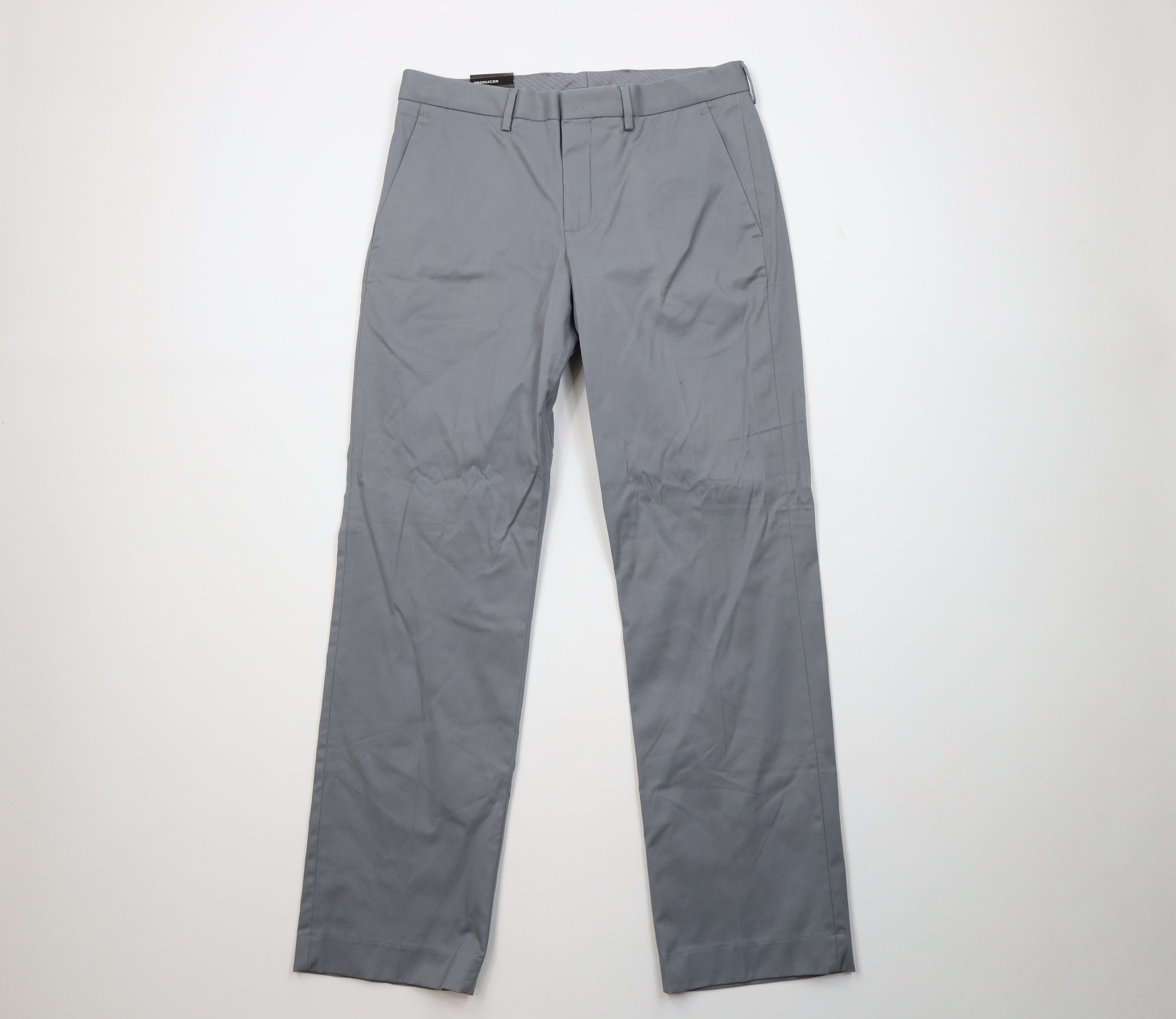 Express New Express Fit Producer Straight Leg Chino Pants Gray Size US 30 / EU 46 - 1 Thumbnail