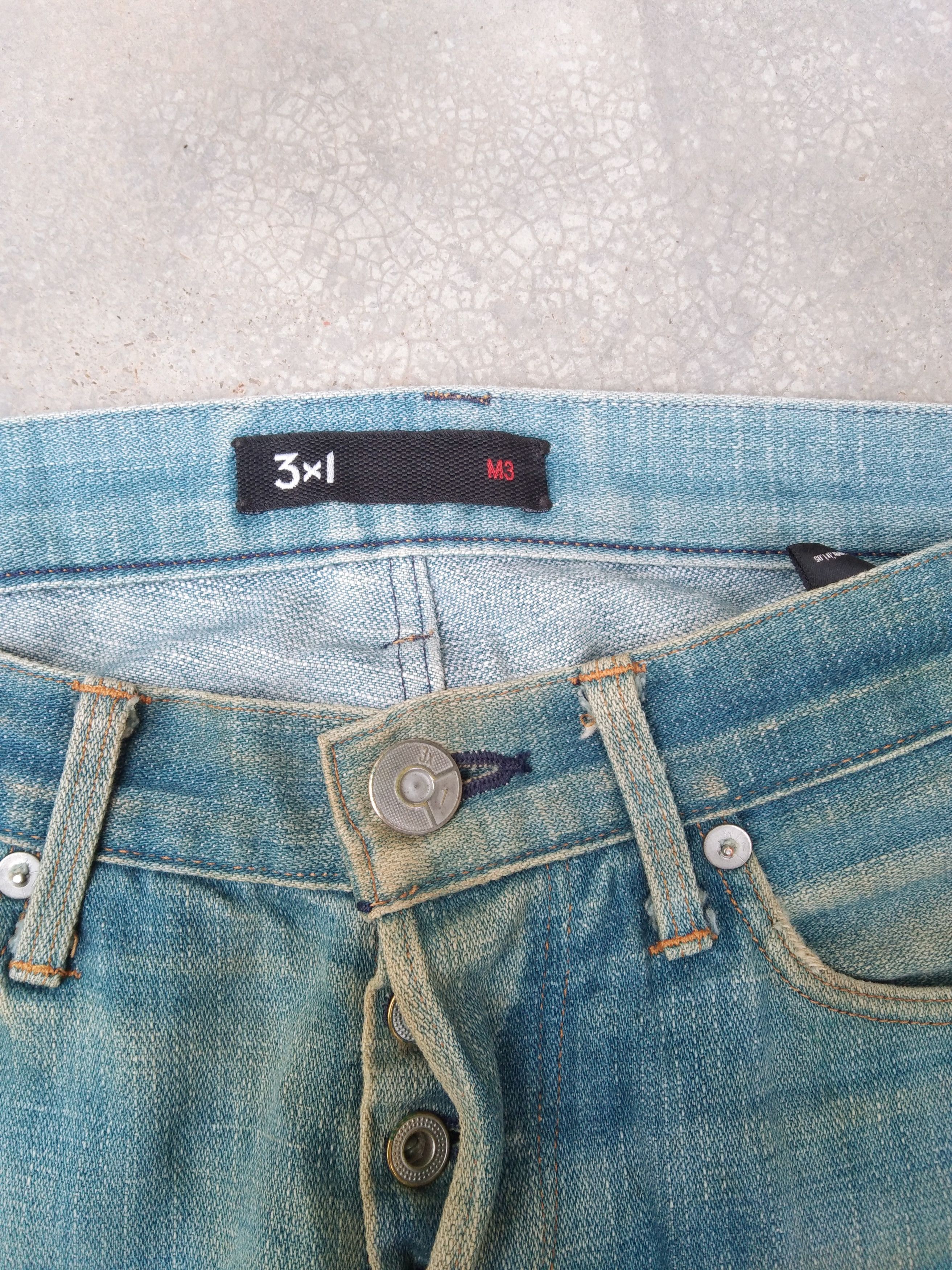 3x1 Vintage Japan 3 X 1 Selvedge Redline Distressed Jeans 30x30 Size US 30 / EU 46 - 6 Thumbnail