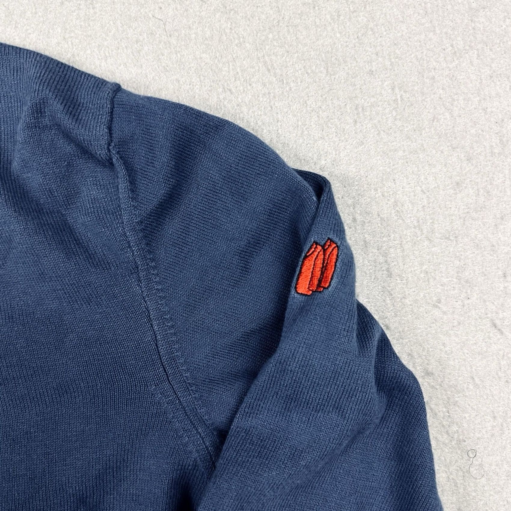 Vintage B. Draddy Sweater Men Large Blue Solid Crewneck Pullover Knit Golf Size US L / EU 52-54 / 3 - 4 Thumbnail