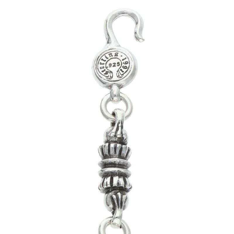 Chrome Hearts Silver Cross Ball Barrel Bracelet