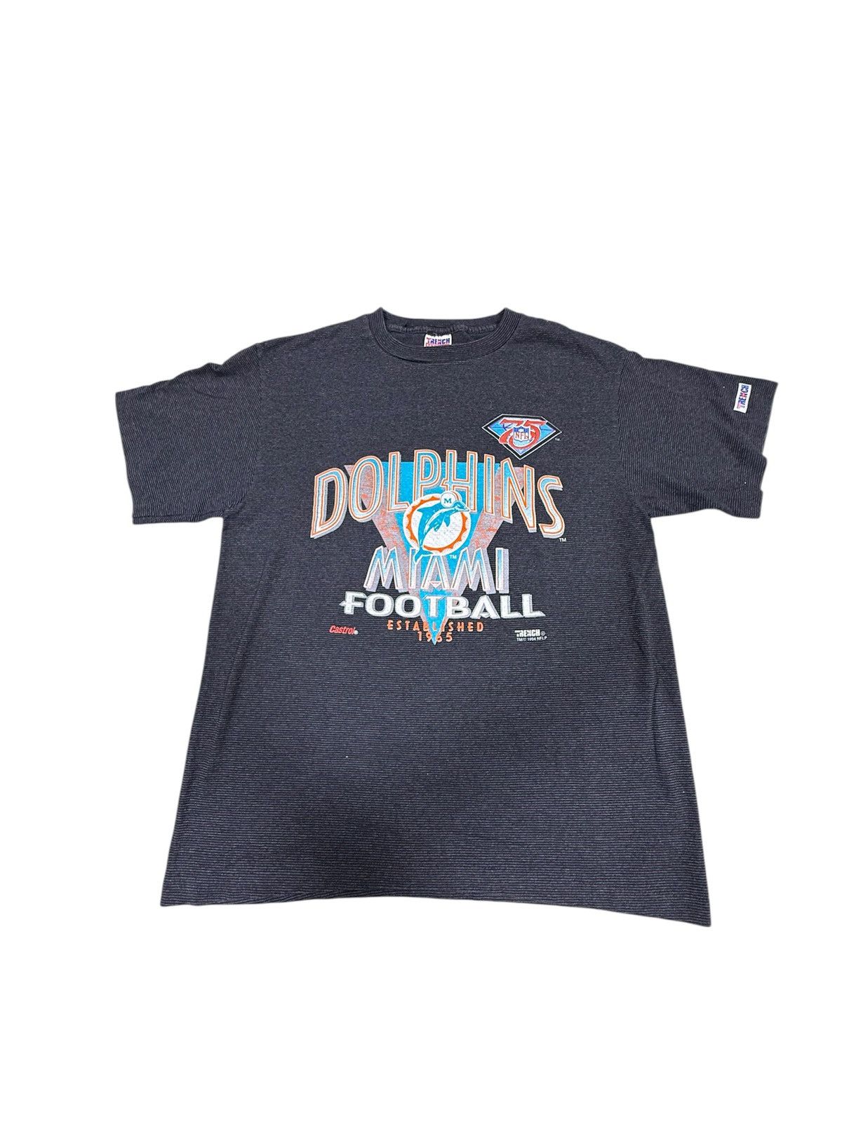 Trench USA Vtg Trench Miami Dolphins Shirt Size US XL / EU 56 / 4 - 1 Thumbnail