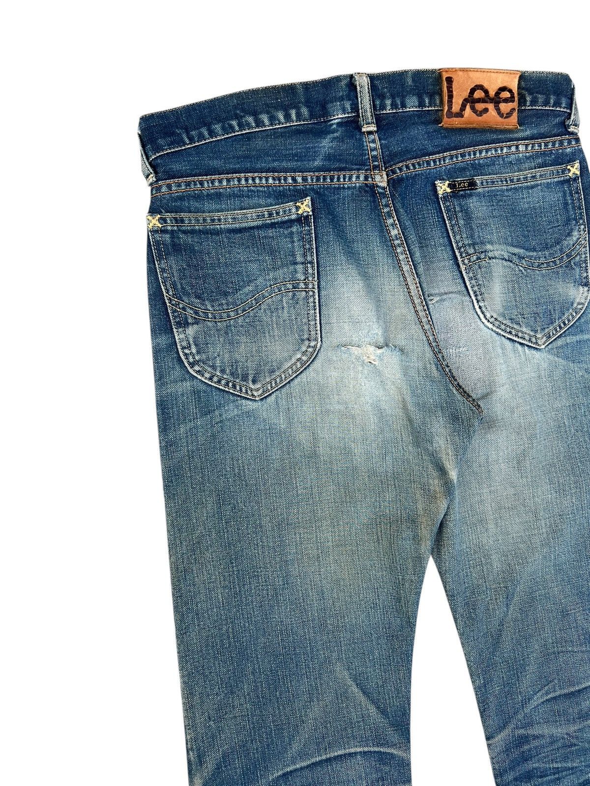 Lee Vintage Lee Sanforized Distressed Mud Denim Selvedge Jeans Size US 30 / EU 46 - 16 Thumbnail