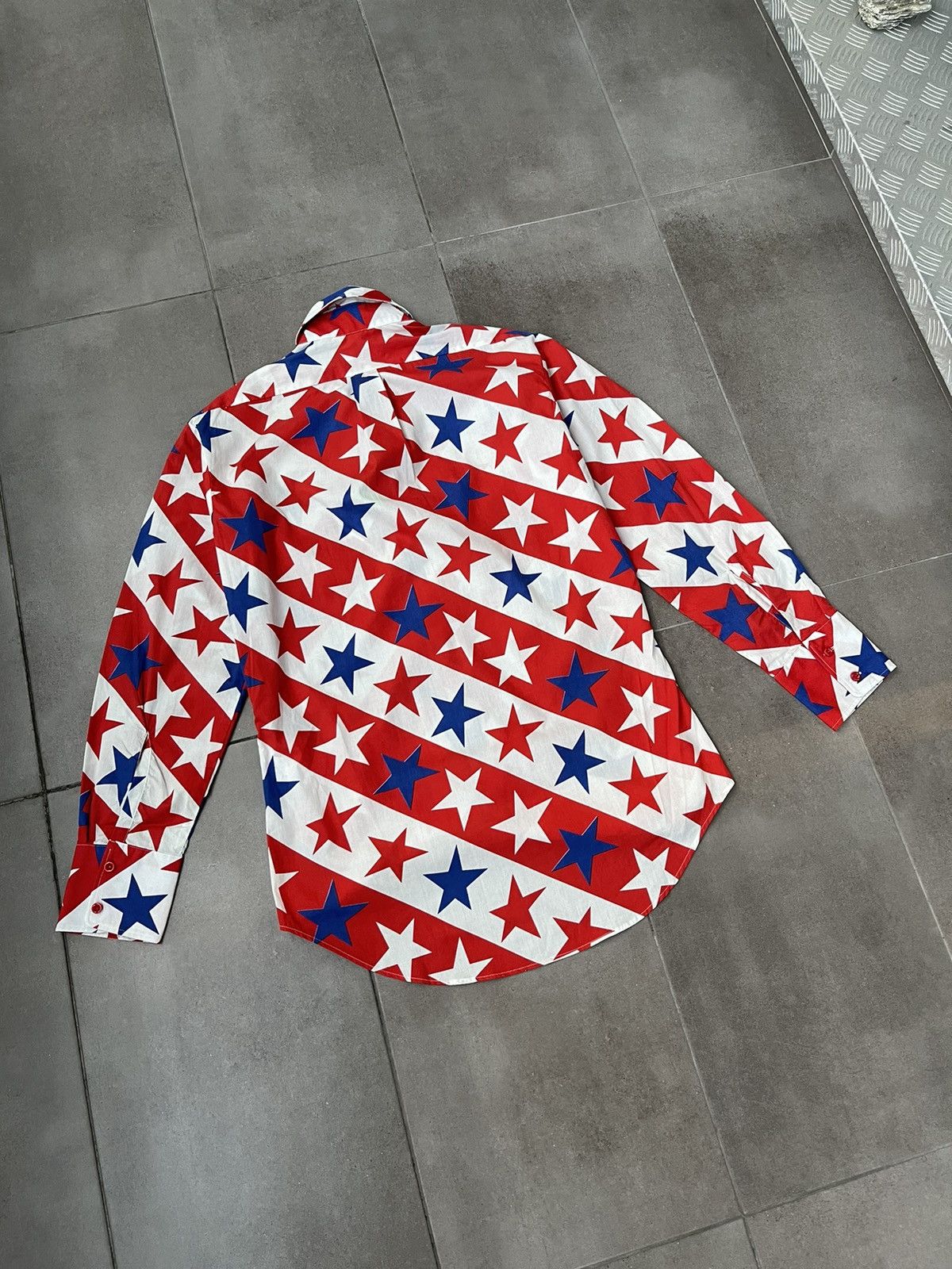 ERL !DS! FW22 ERL Star Print White Blue Red Shirt Size US M / EU 48-50 / 2 - 13 Thumbnail