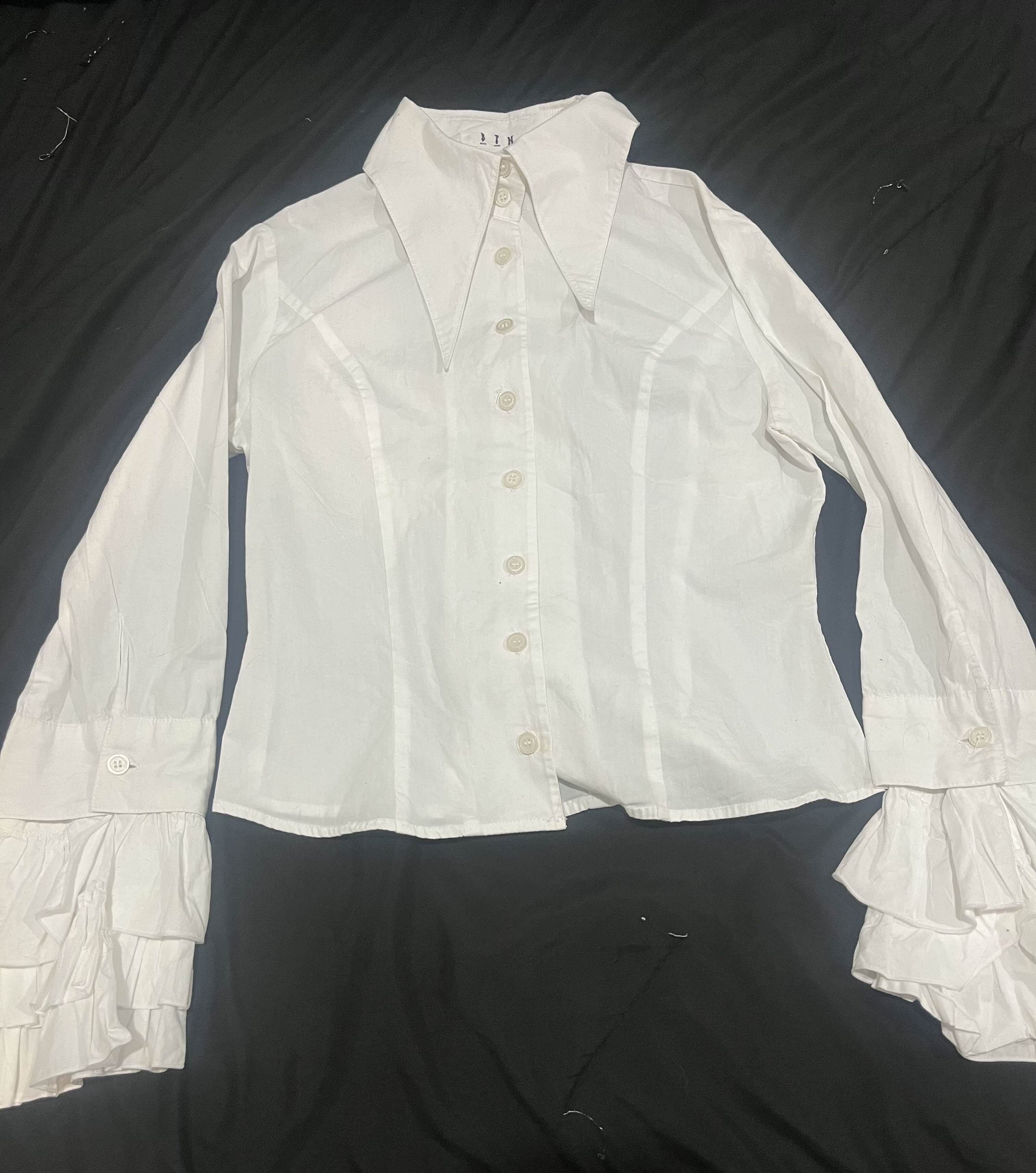 Japanese Brand BPN Black Peace Now Ruffle Shirt | Grailed