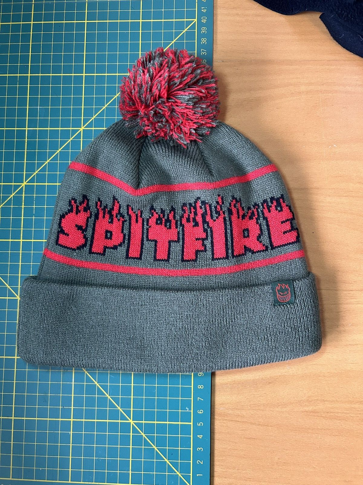 Spitfire Vintage Spitfire flame logo pom pom skater beanie Size ONE SIZE - 1 Thumbnail