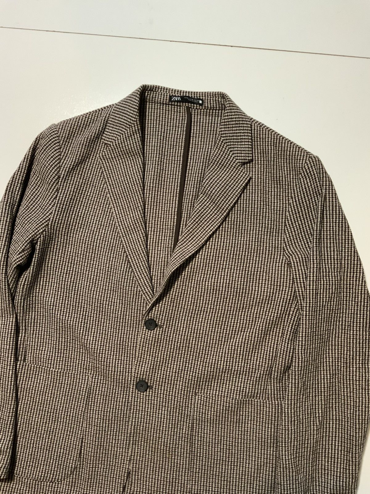 Zara Zara Man Relaxed Fit Houndstooth Sportscoat Blazer Jacket Size US XL / EU 56 / 4 - 5 Thumbnail