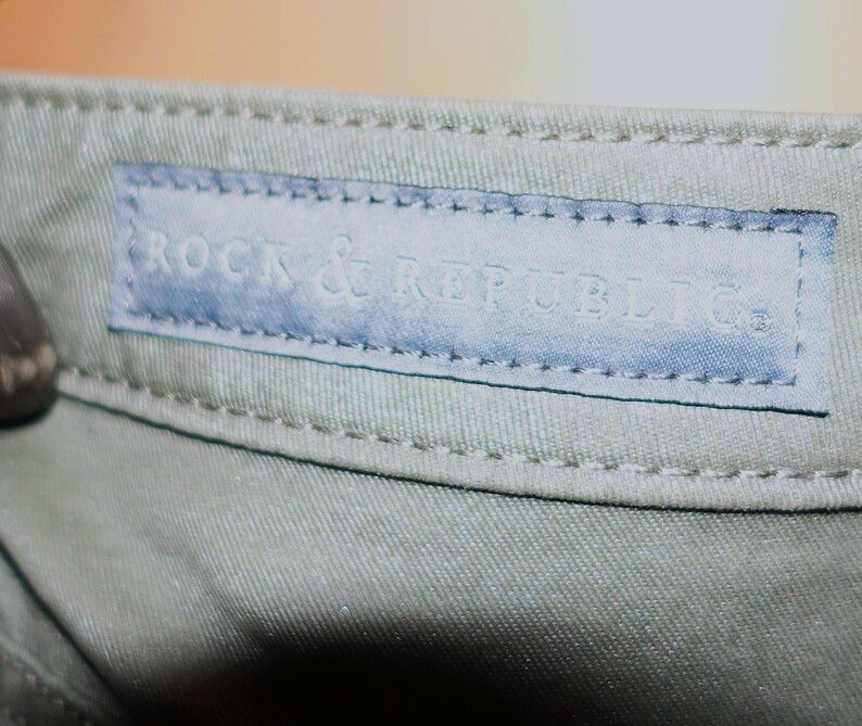 Rock & Republic Rock & Republic Sage Green Harlett Studs Jeans 8 Size 30" / US 8 / IT 44 - 7 Thumbnail
