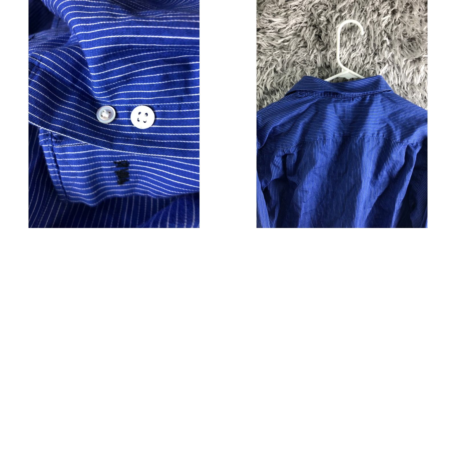 Nordstrom Nordstrom Shirt Mens 16 34 Blue Striped Long Sleeve Spread Collar Button-Up NORDSTROM Regular Polyester Cardigan? Size US L / EU 52-54 / 3 - 8 Thumbnail
