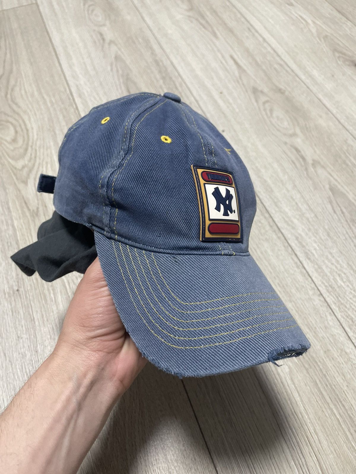 MLB × New York Yankees × Vintage Vintage 90s New York Yankees Denim Cap NY MLB Streetwear Size ONE SIZE - 2 Thumbnail