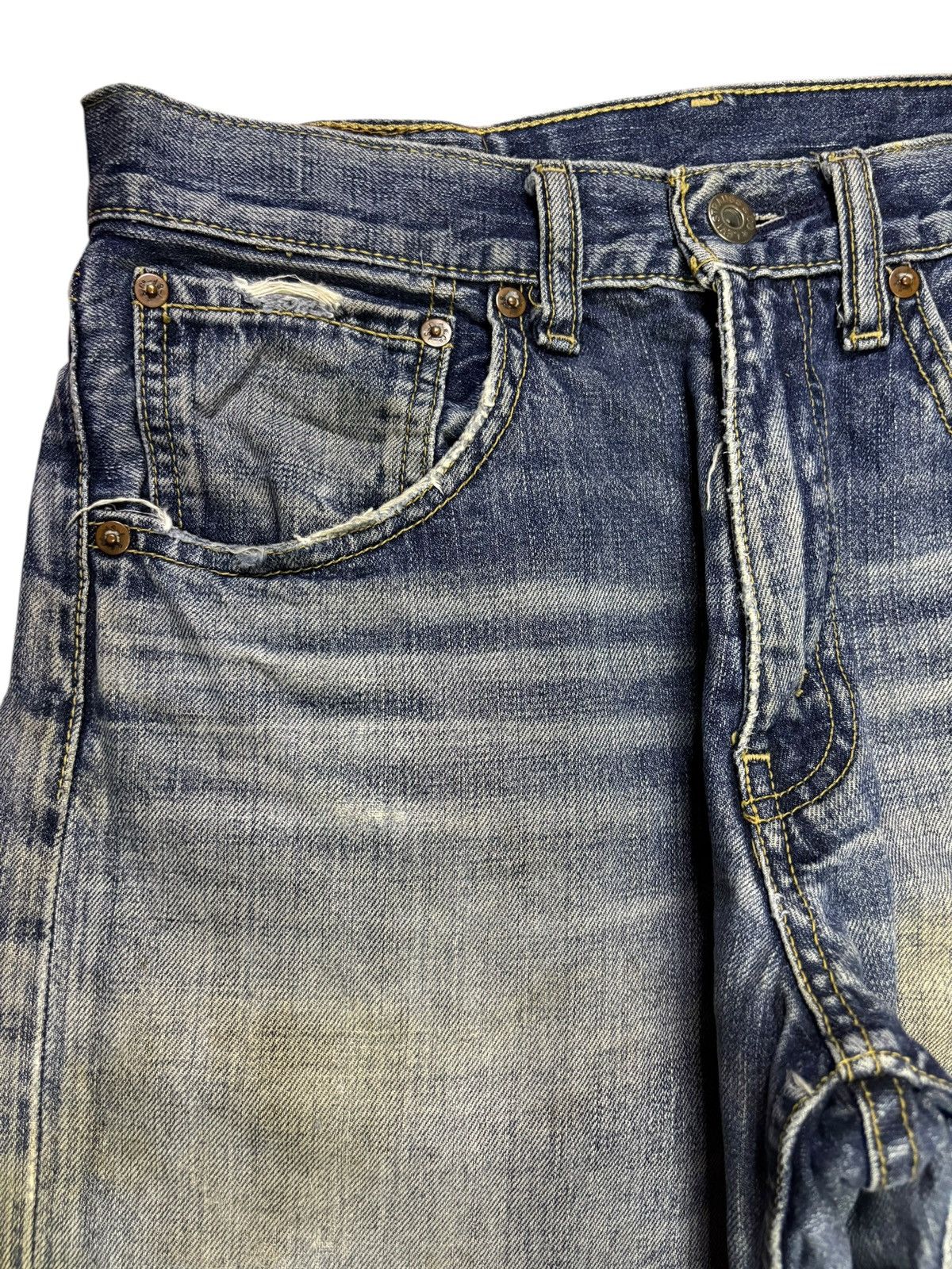 Levi's Vintage 90s Levis 503 Rusty Wash Distressed Baggy Jean Short Size US 29 - 5 Thumbnail