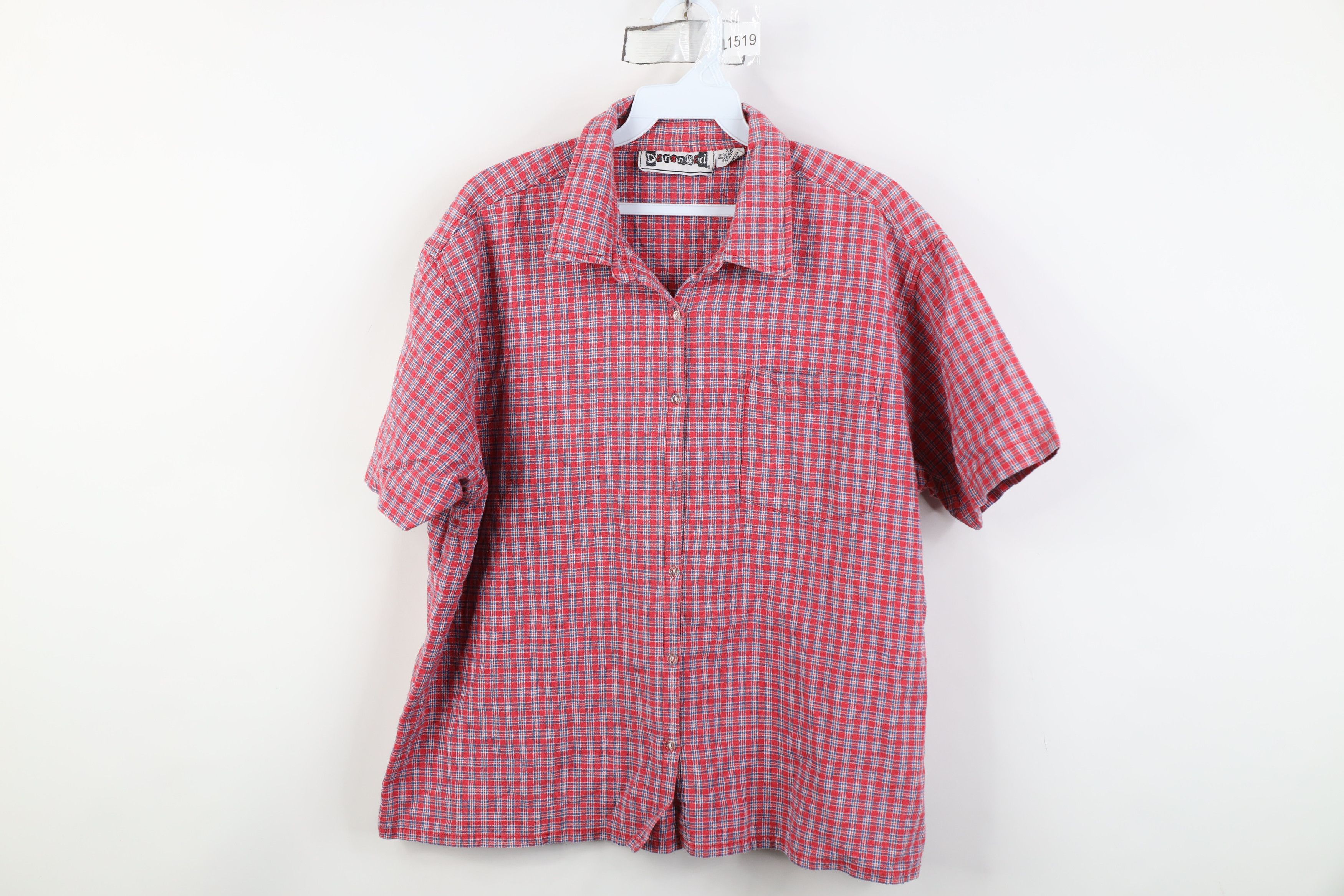 Vintage Vintage 90s Streetwear Short Sleeve Collared Button Shirt Size XXL / US 16-18 / IT 52-54 - 1 Thumbnail