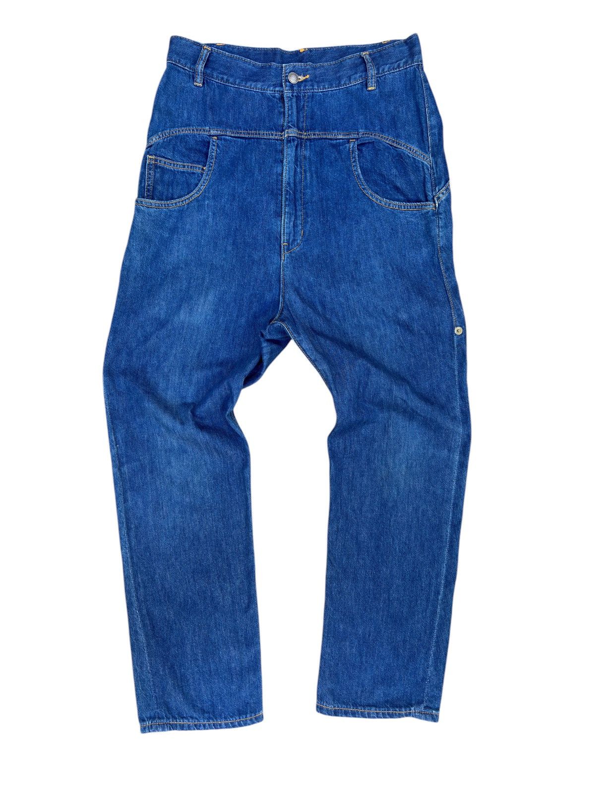Issey Miyake × Ne-Net Mercibeaucoup jevous emprie drop crotch Denim Jeans Japan Size 32" / US 10 / IT 46 - 5 Thumbnail