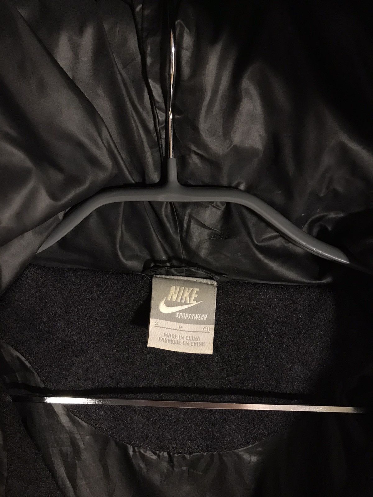 Nike Nike Zip Jacket Wool Hooded Mens Sz S Dark Gray Size US S / EU 44-46 / 1 - 5 Thumbnail