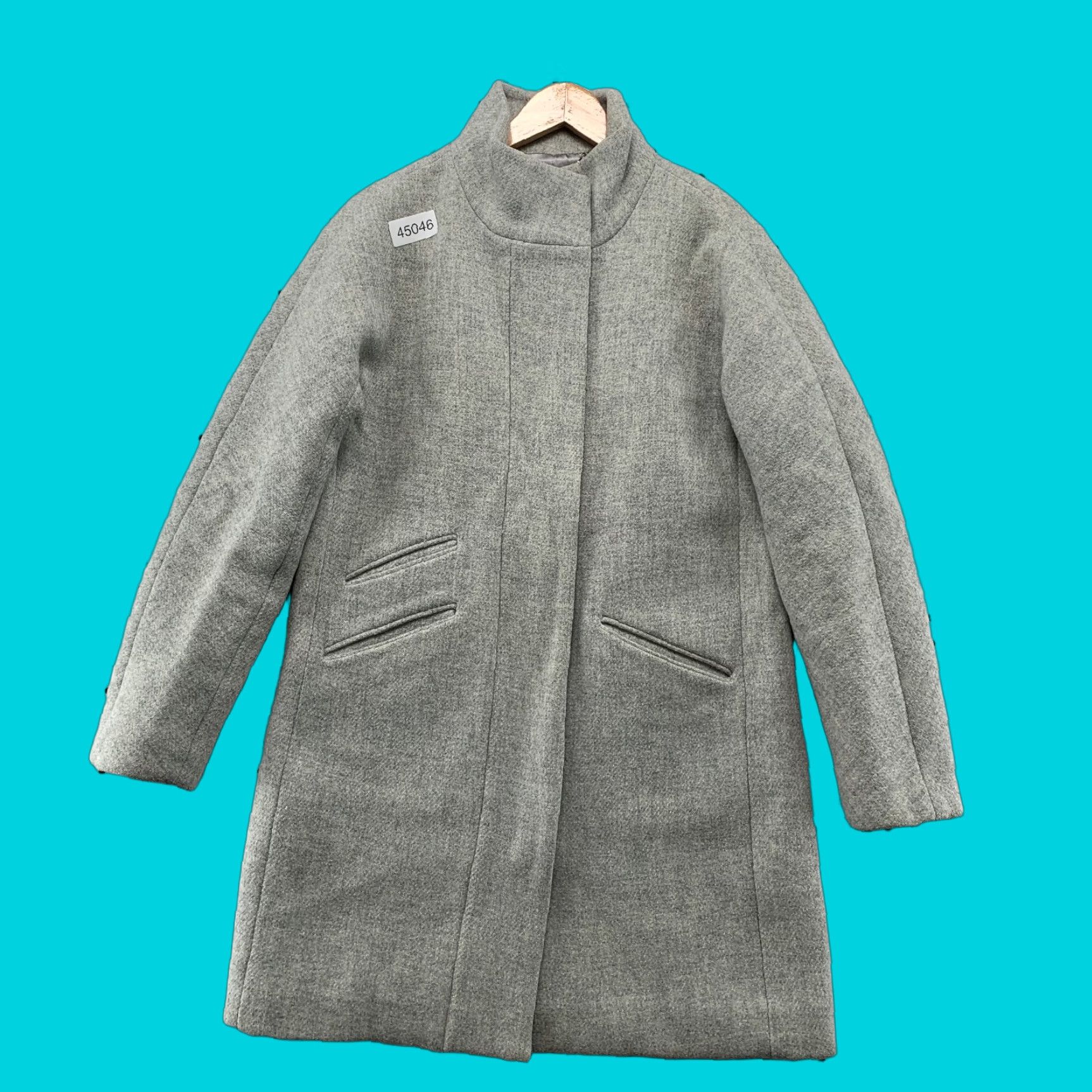 J.Crew J.CREW Coat Womens 4 Gray Italian Stadium Cloth Nello Gori Wool Blend Jacket Teen? Size S / US 4 / IT 40 - 1 Thumbnail