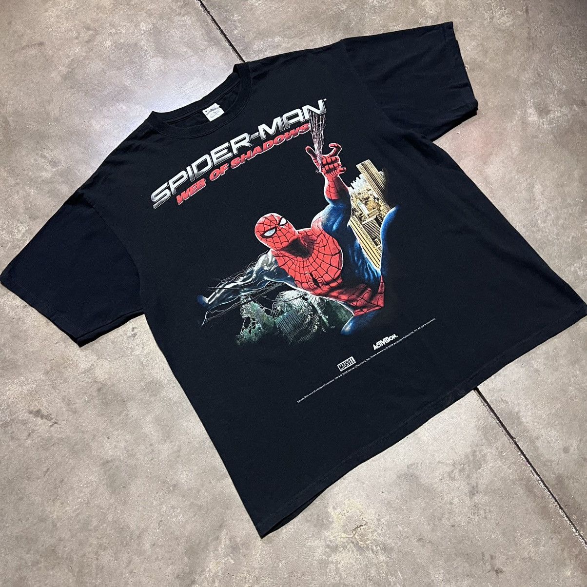 Marvel Comics Vintage Spider Man Web of Shadows T shirt Activision Y2K Size US XL / EU 56 / 4 - 2 Thumbnail