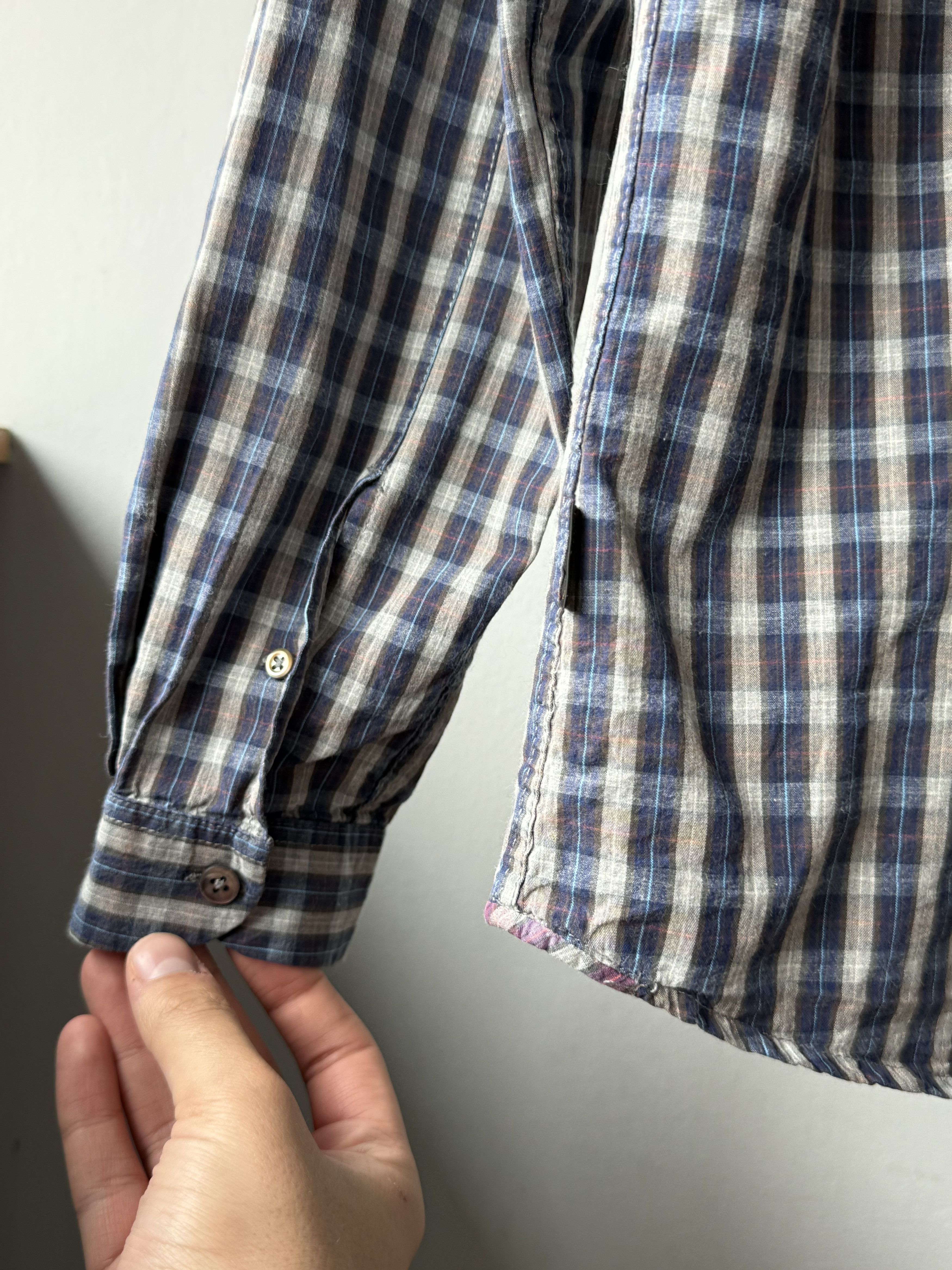 Paul Smith Paul Smith Jeans Plaid Tailored Fit Cotton Long Sleeve Shirt Size US L / EU 52-54 / 3 - 10 Thumbnail