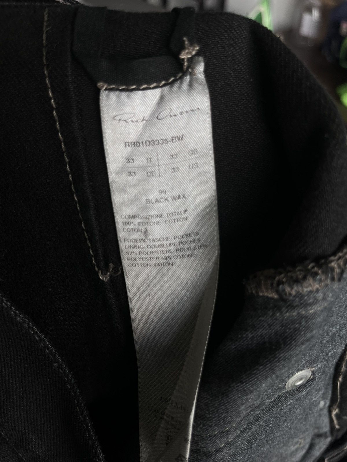 Rick Owens Rick Owens Black Bolan Jeans Size US 33 - 4 Thumbnail