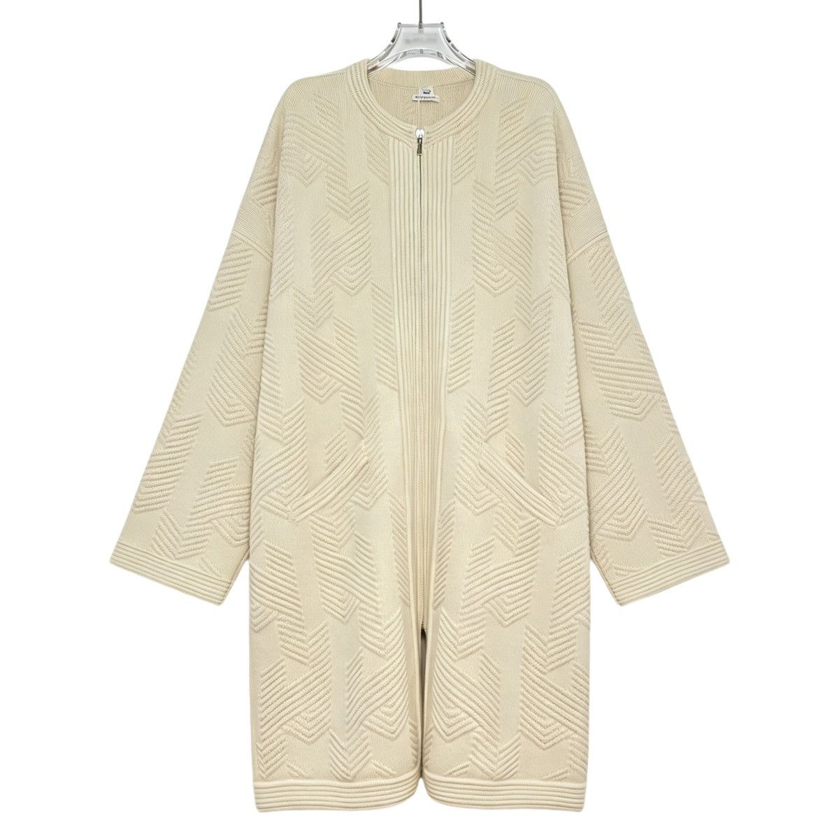 Hermes Hermes Jacquard Wool Long Sleeve Zipper Coat K26WX Size S / US 4 / IT 40 - 1 Thumbnail