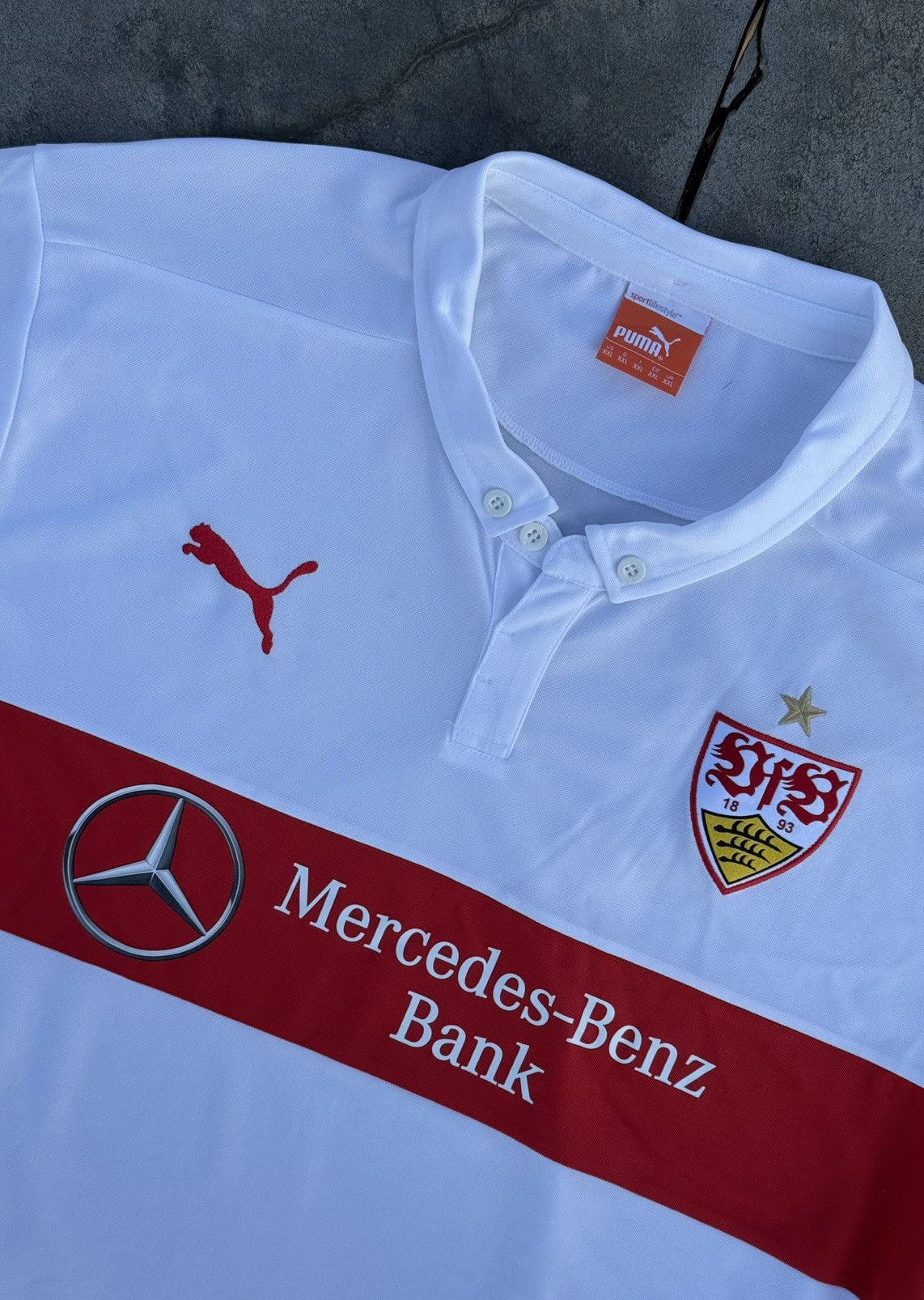 Puma 2014/15 VfB Stuttgart Puma Home Soccer Y2K Football Jersey Size US XL / EU 56 / 4 - 3 Thumbnail