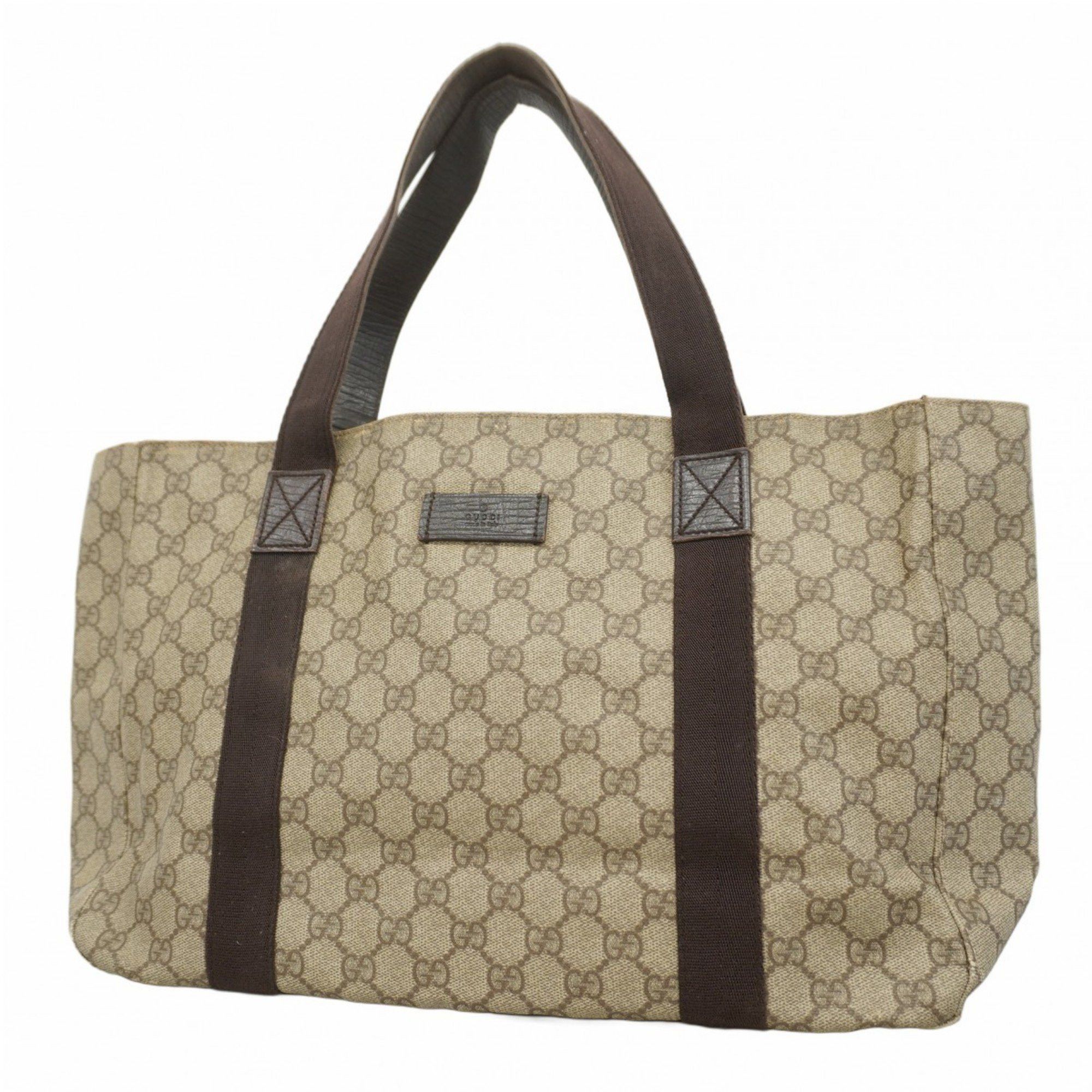 Gucci Tote Bag GG Supreme 141624 Brown Women's