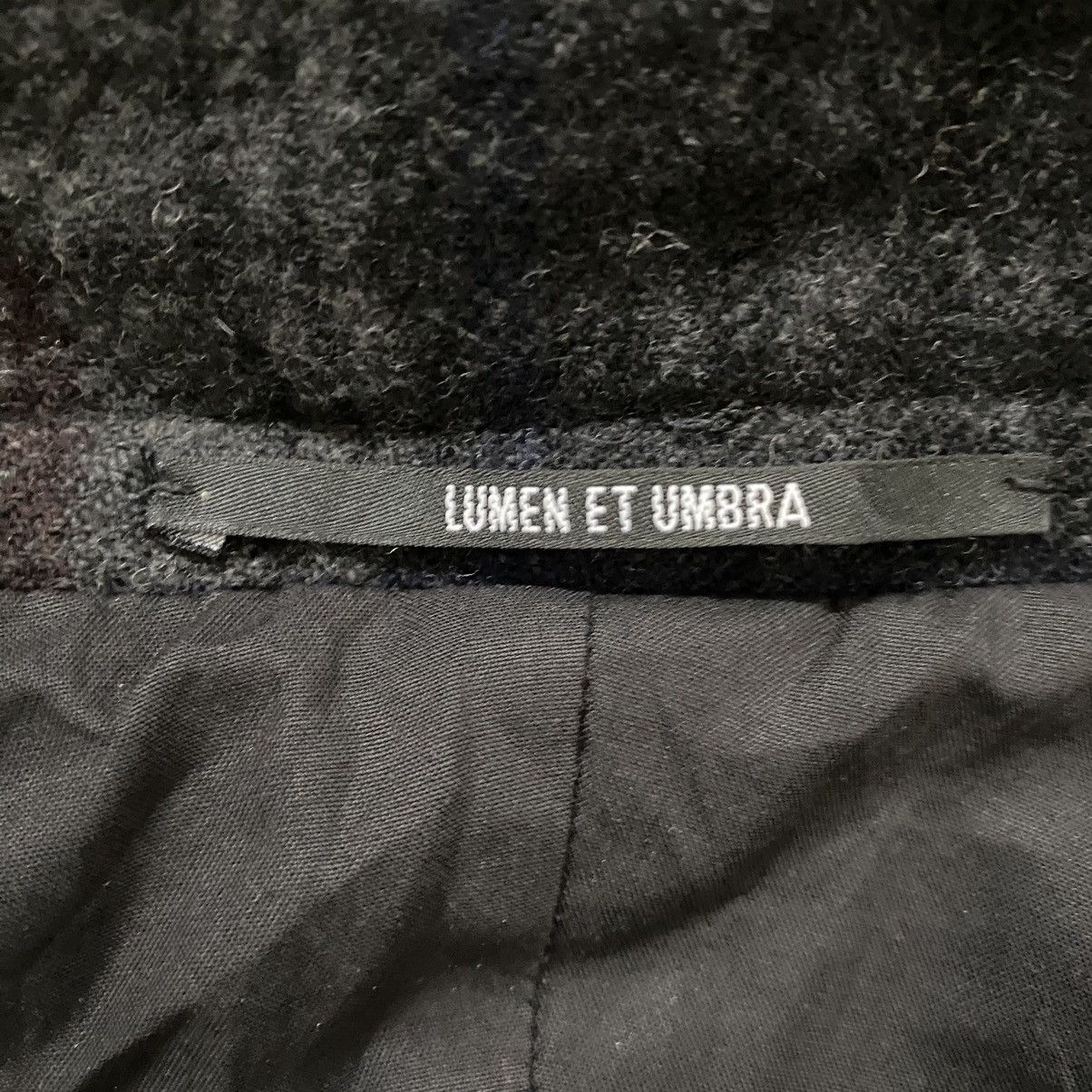 Lumen Et Umbra ✨Men's wool checked hoodie zipper jacket size 44 Size US M / EU 48-50 / 2 - 9 Thumbnail