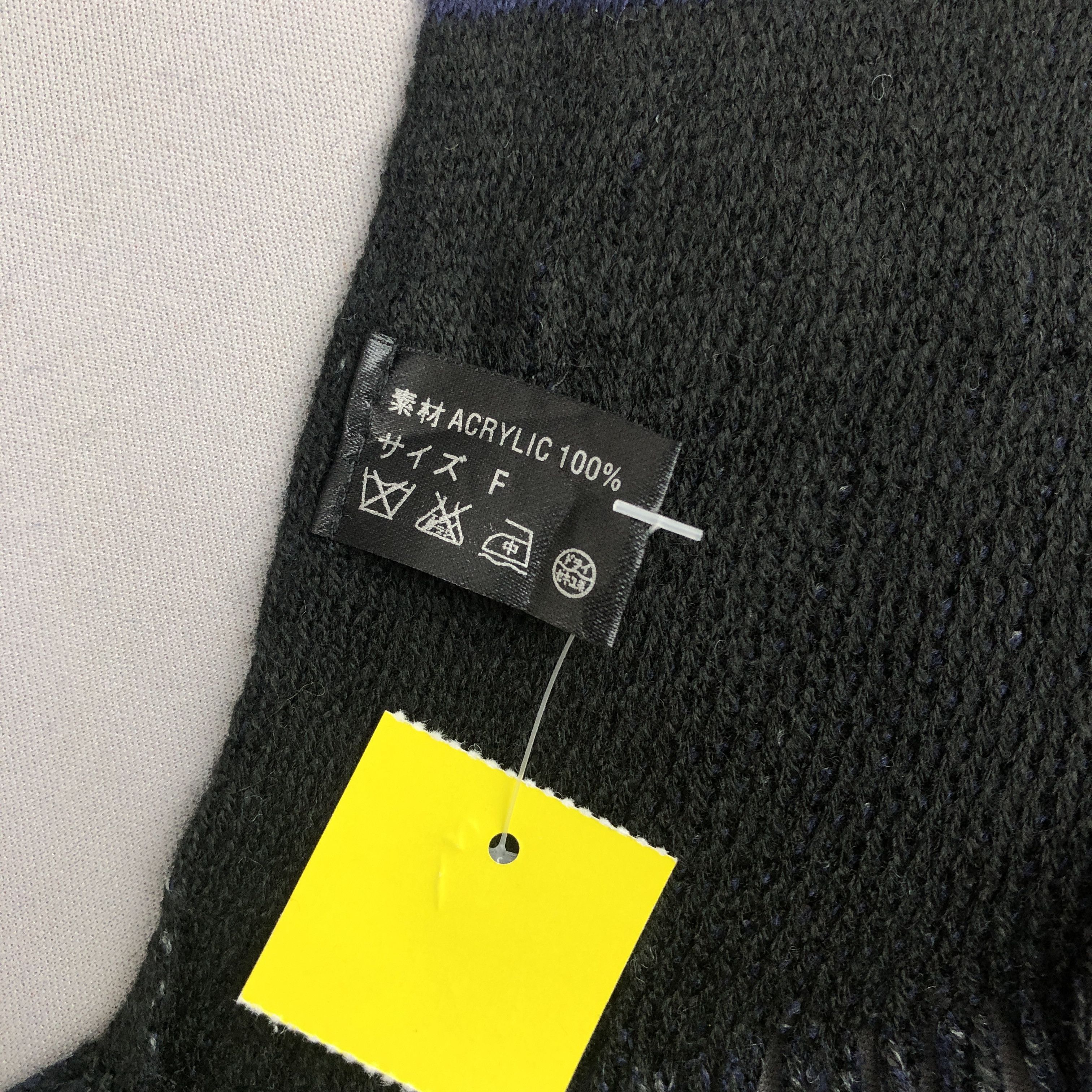 Japanese Brand NWT Vintage Semantic Design Scarf Muffler Wool Scarves. Size ONE SIZE - 6 Thumbnail