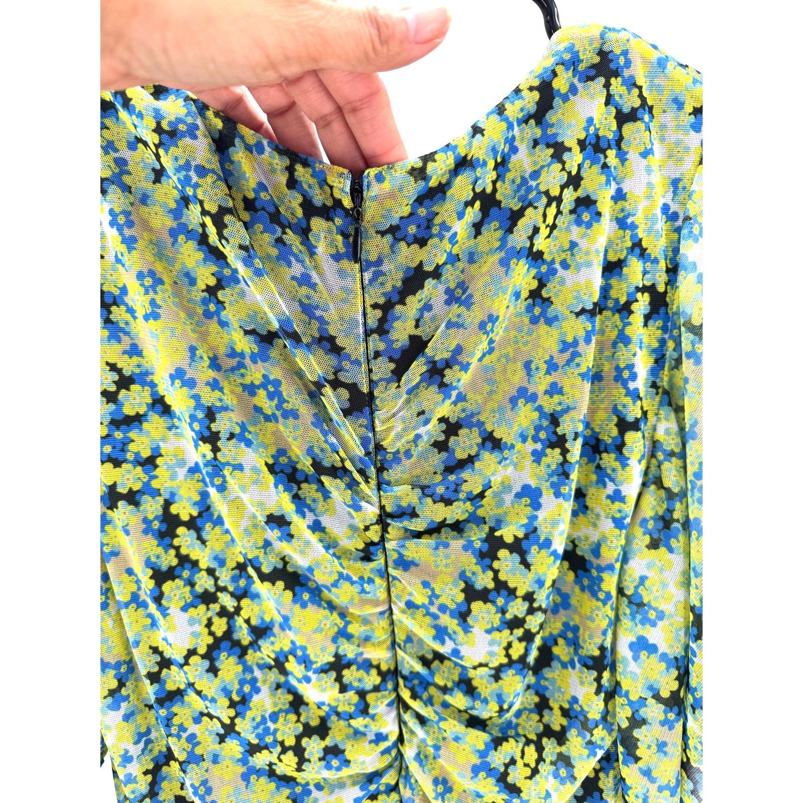 Other Saunders Collective floral mesh ruched midi dress size 10 Size L / US 10 / IT 46 - 9 Thumbnail