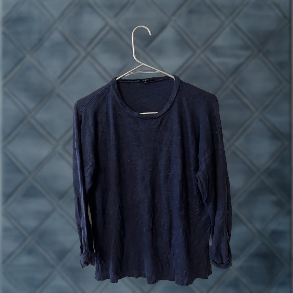 J.Crew Women’s J Crew Navy Blue Acrylic Blend Long Length Soft Sweater S Size S / US 4 / IT 40 - 1 Thumbnail